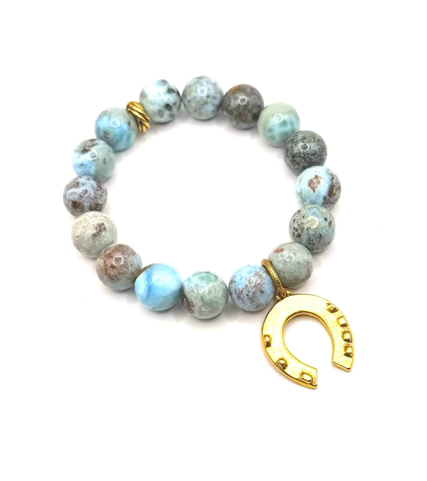 Larimar Horseshoe *Courage + Strength