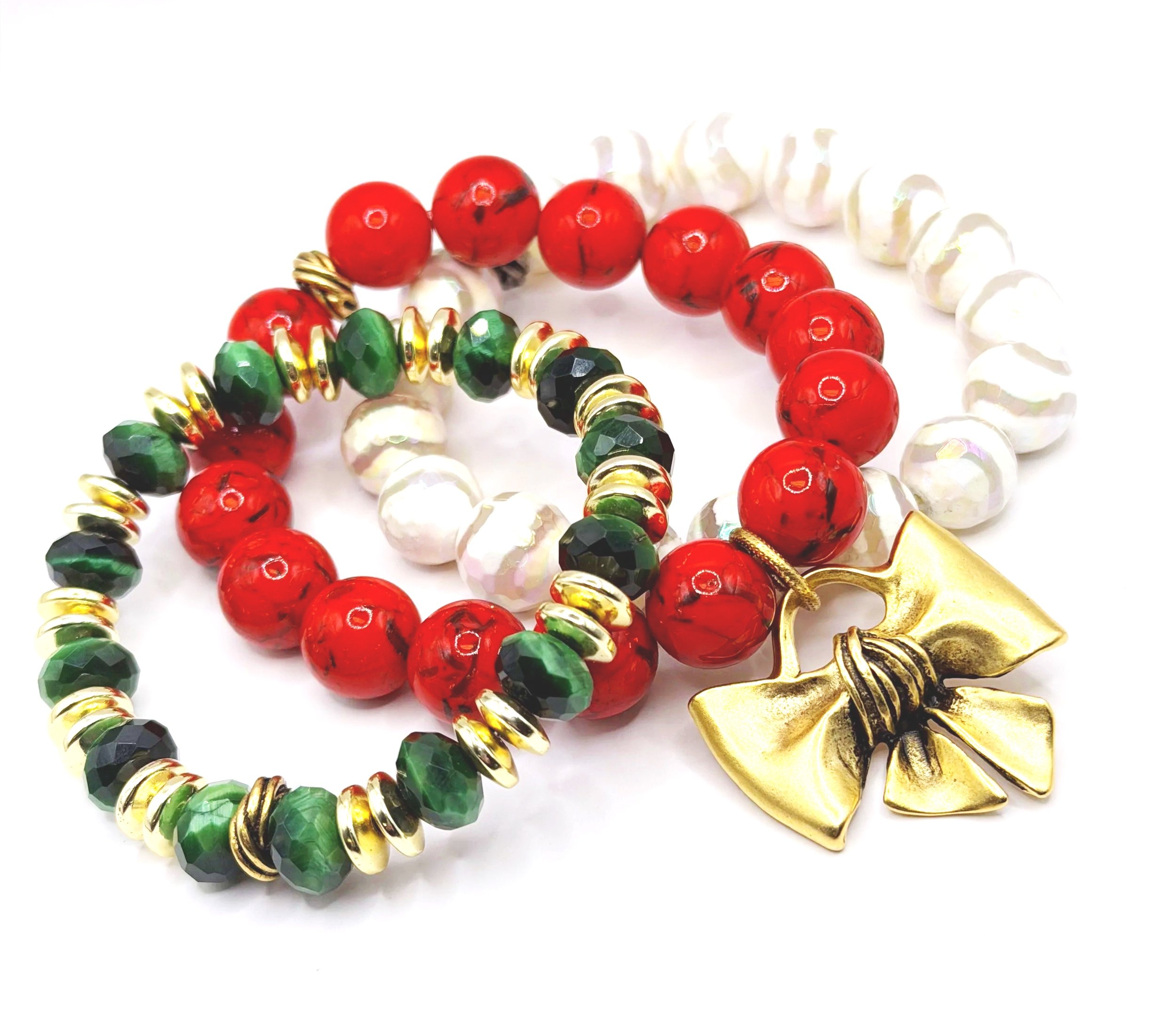 Tiger's Eye, Mother of Pearl, + Agate *Courage, Vitality, + Protection