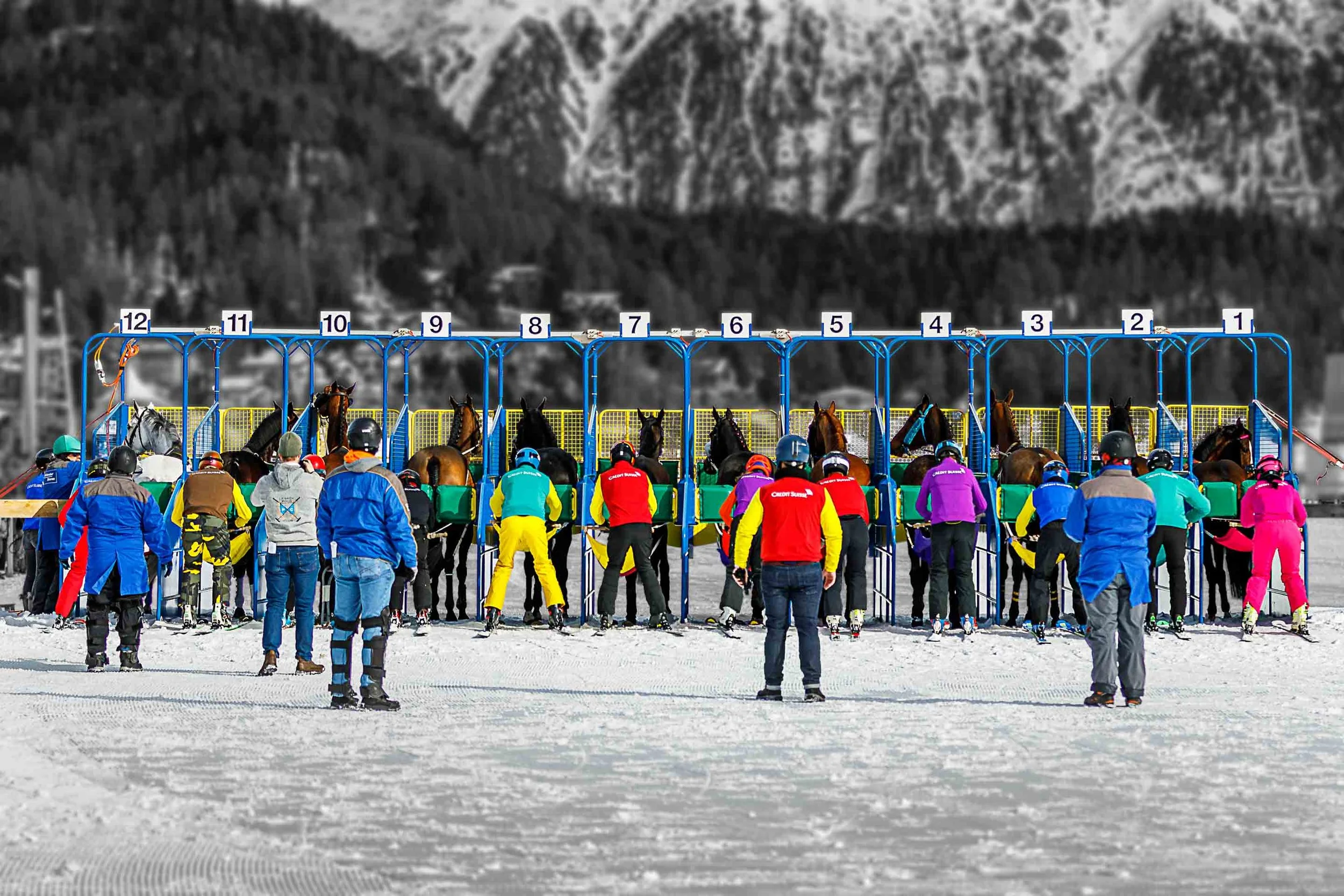 Kurz vor dem Start am White Turf