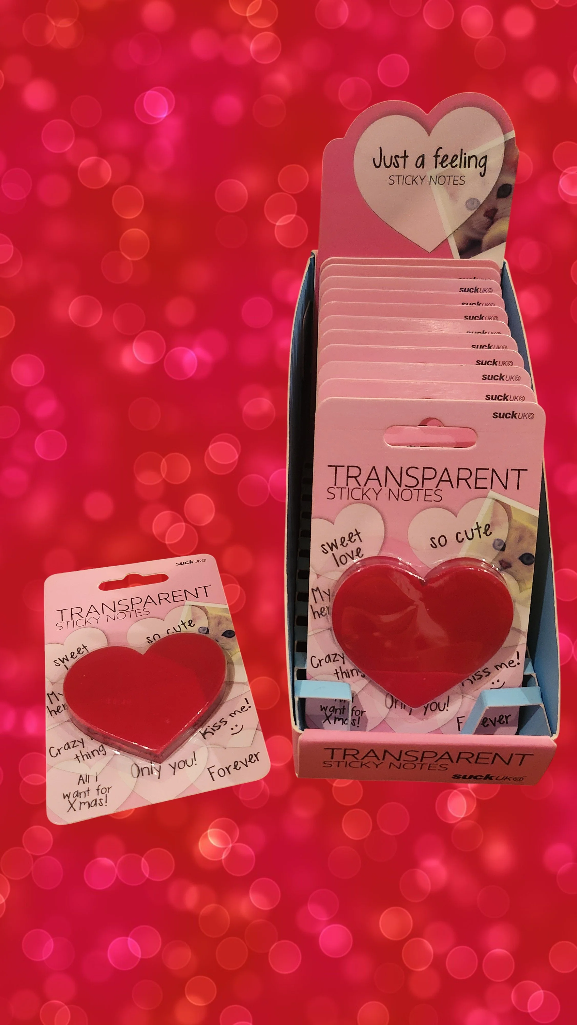 Transparent Heart Sticky Notes