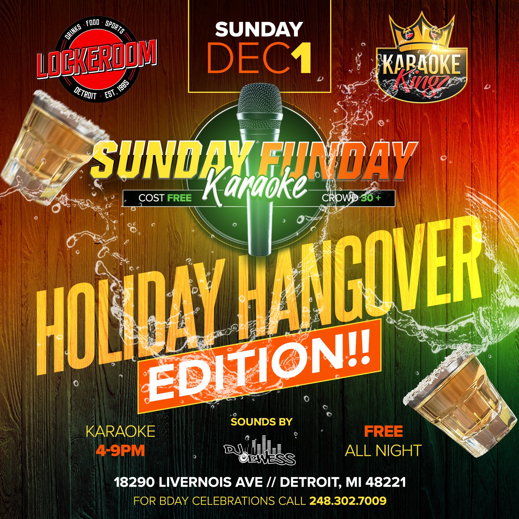 Sunday Funday Karaoke - Holiday Hangover Edition