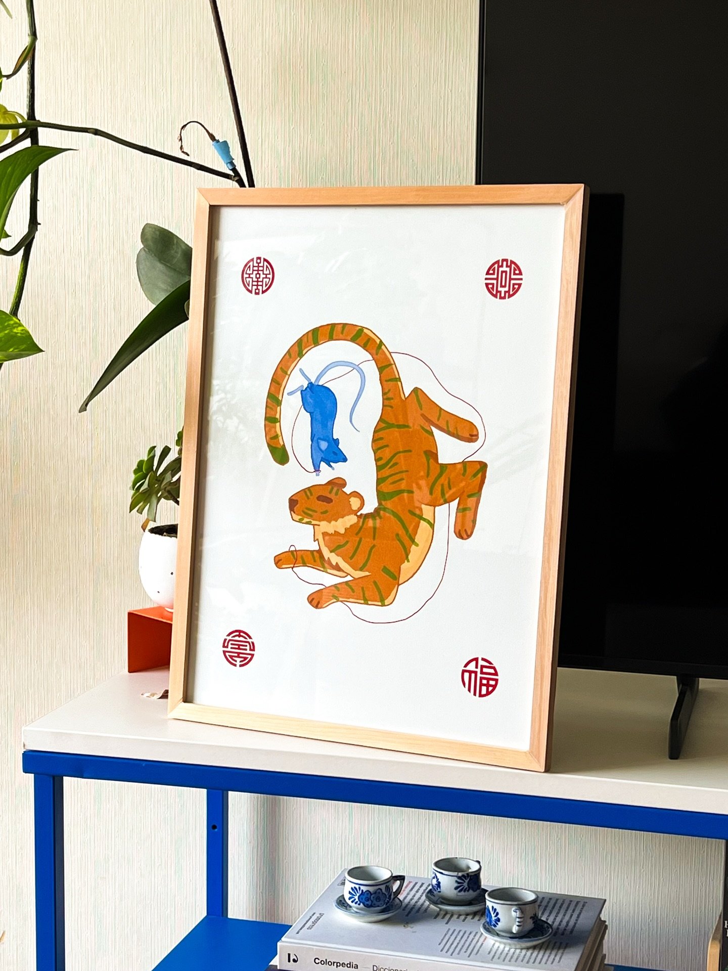 ilustraci&oacute;n personalizada para regalo de matrimonio✌️

la idea era representar a la pareja seg&uacute;n sus animales del hor&oacute;scopo chino y su elemento, que en este caso fue una rata de agua y un tigre de madera.

Tambi&eacute;n quisiero