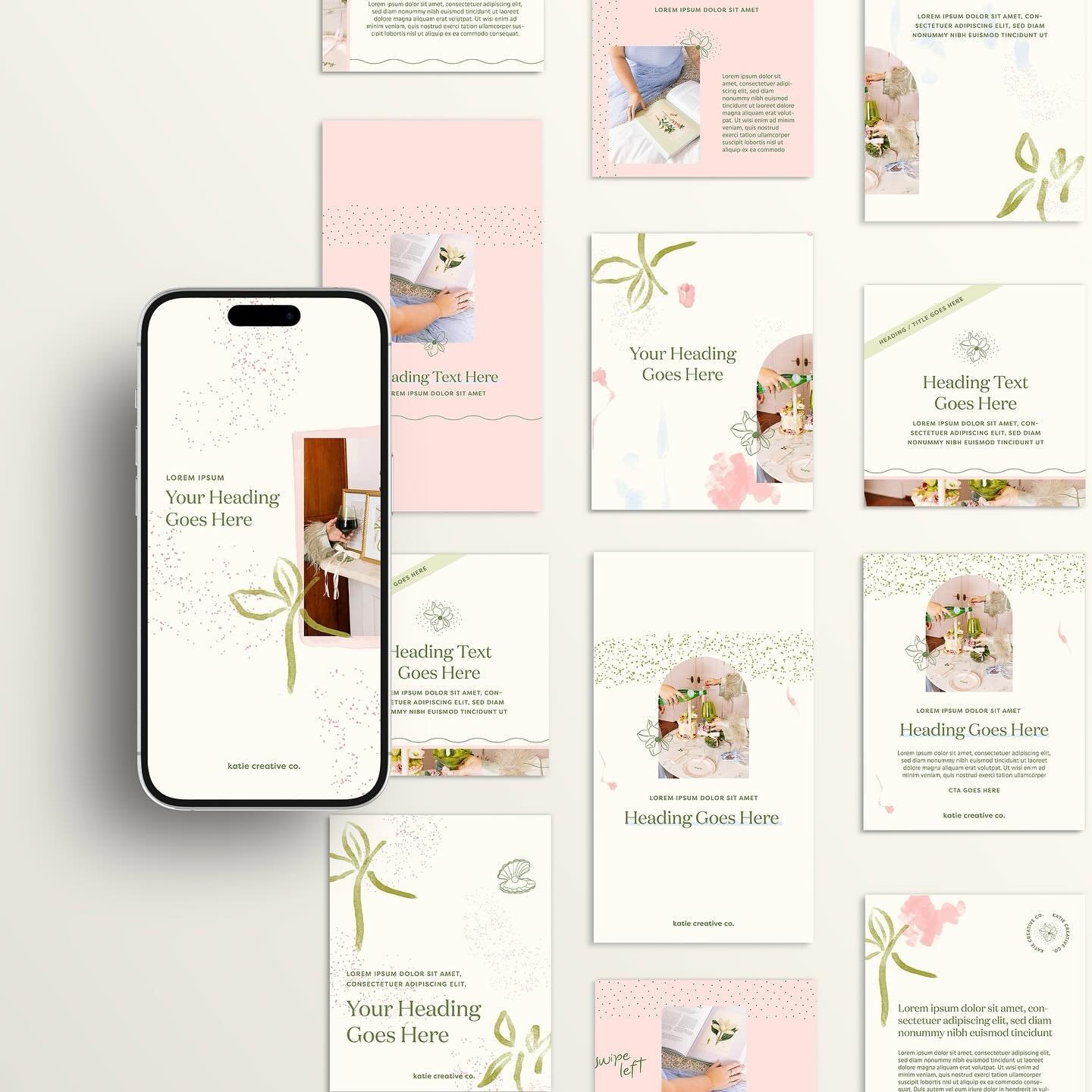 A few Social Media Graphics we&rsquo;ve designed lately ✨

🌸 Katie Creative Co. &mdash; Social Media &amp; Content Strategist
🌸 Stephanie Kase Education &mdash; Social Media &amp; Business Coach 
🌸 Revival at Home &mdash; Real Estate / Realtor 
🌸