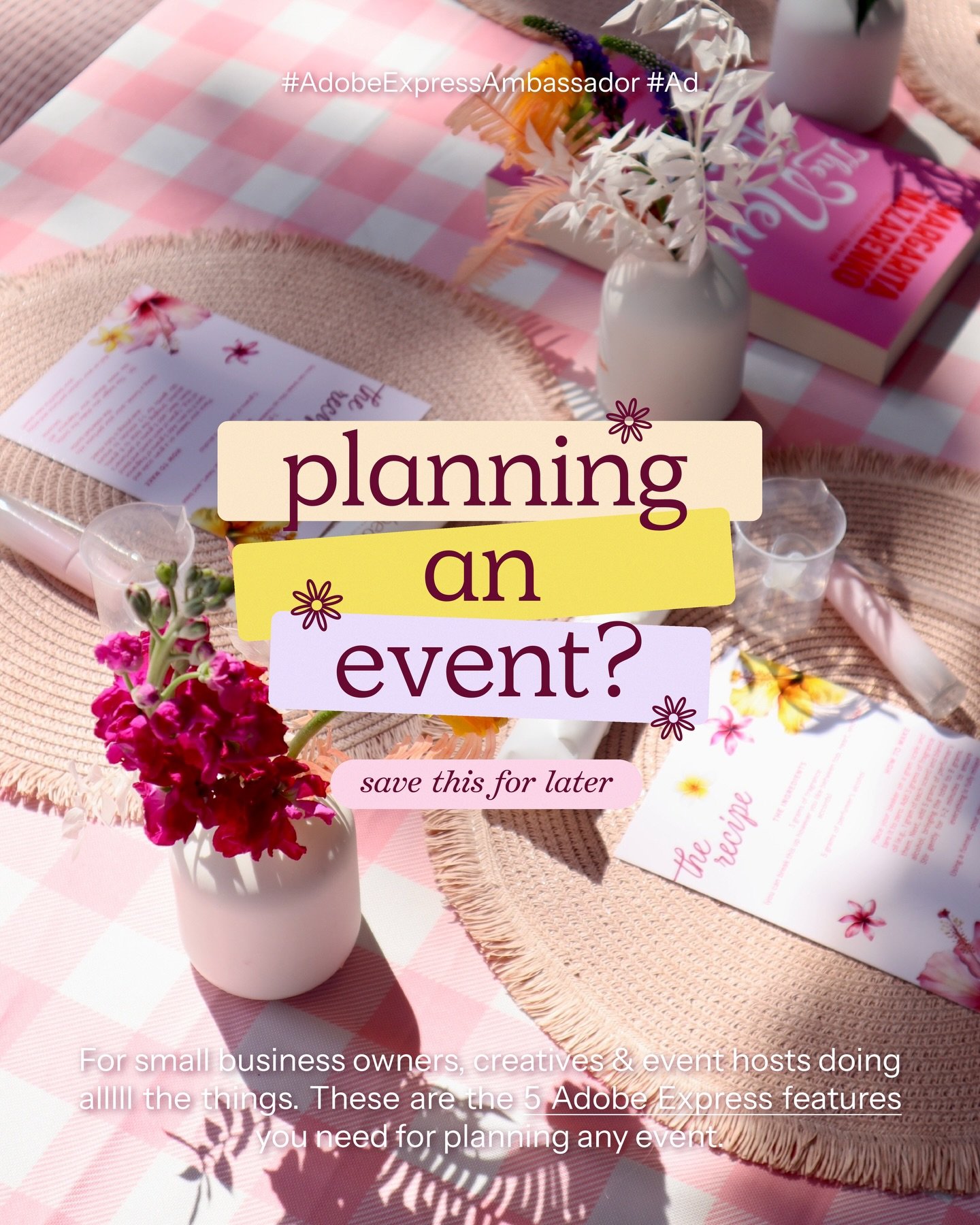 Event planning already comes with so many moving pieces, design shouldn&rsquo;t be one of the things that stresses you out. 🫶🏼 

Here are a few Adobe Express features that help keep event details clear, organized, and feeling way more manageable. F