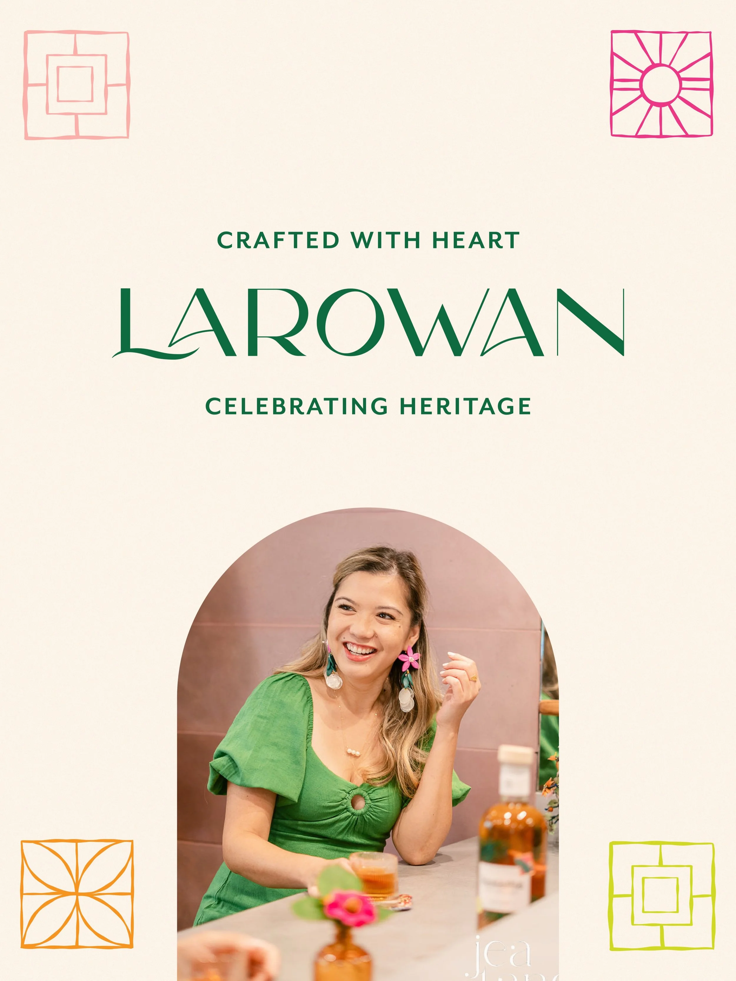 Sharing the very first iteration of Larowan&rsquo;s branding. And even though it didn&rsquo;t become the final visual identity, it will always hold a special place in my heart. ✨

This early concept was deeply rooted in Asian architecture and design,