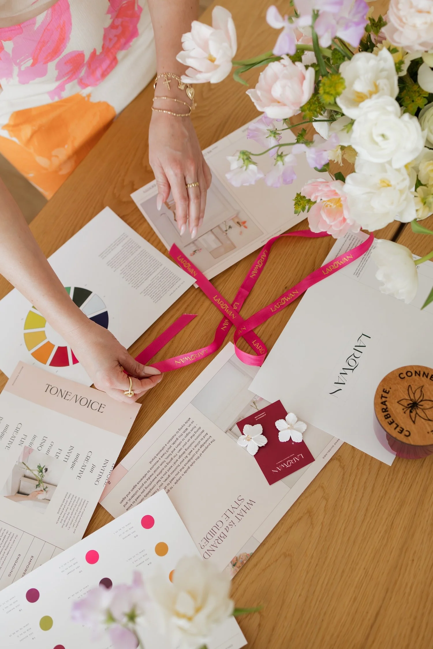 Lifestyle brand identity design for Larowan, a handmade e-commerce brand