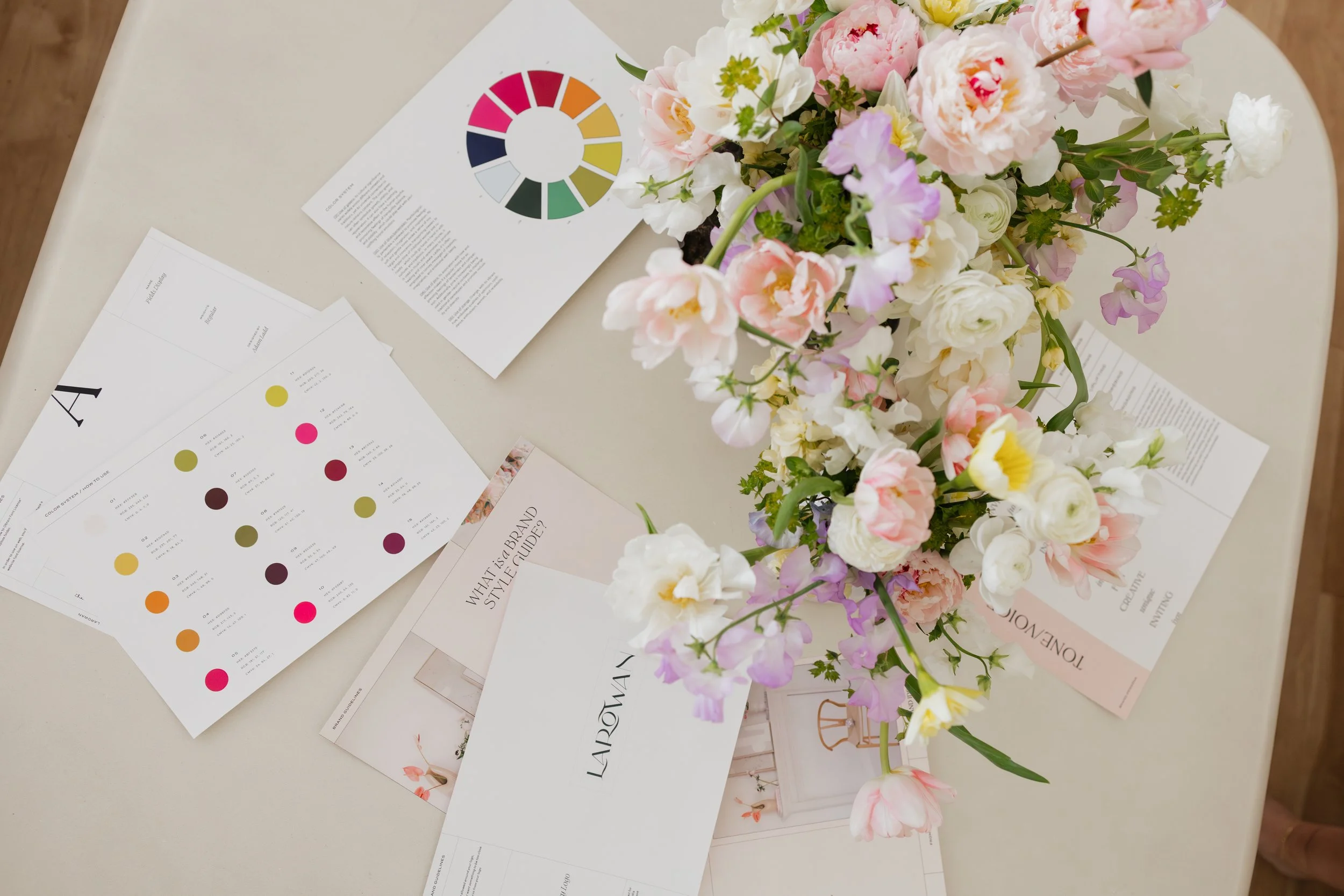 brand identity design for a flower studio