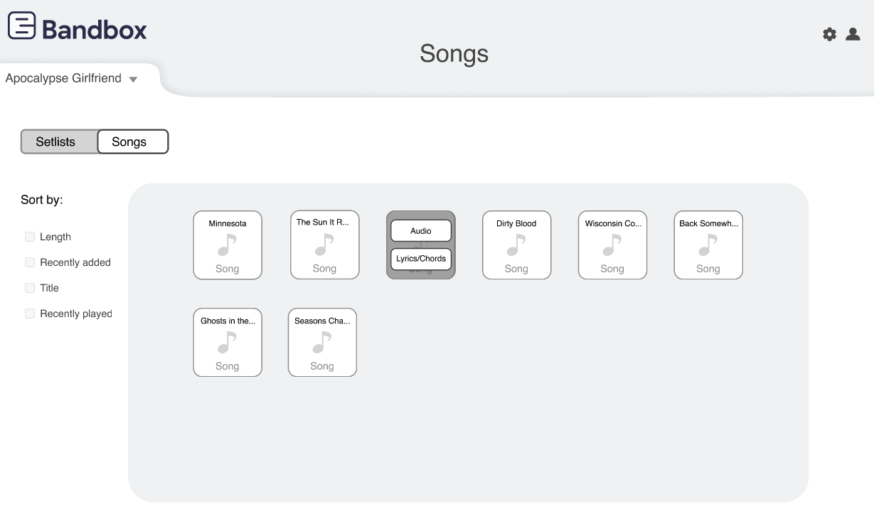 hover state of song item