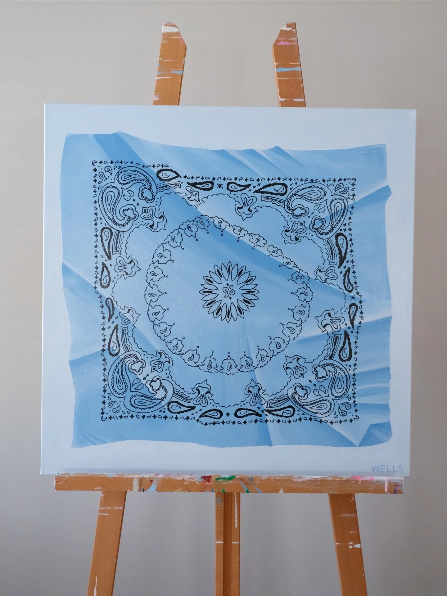 24x24&rdquo; Bandana, Available 🐎

Original, Acrylic on Canvas