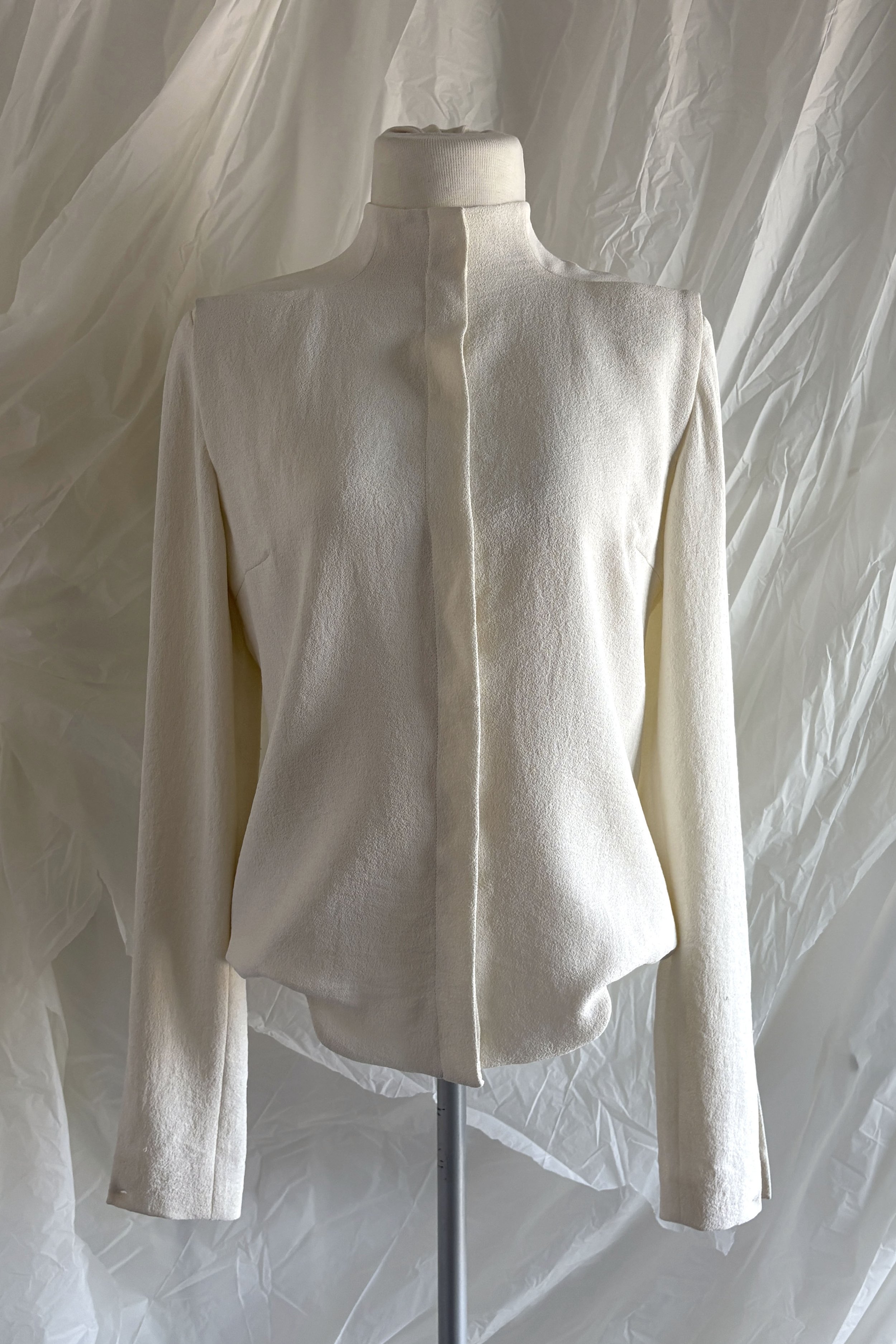 Mugler silk shirt jacket