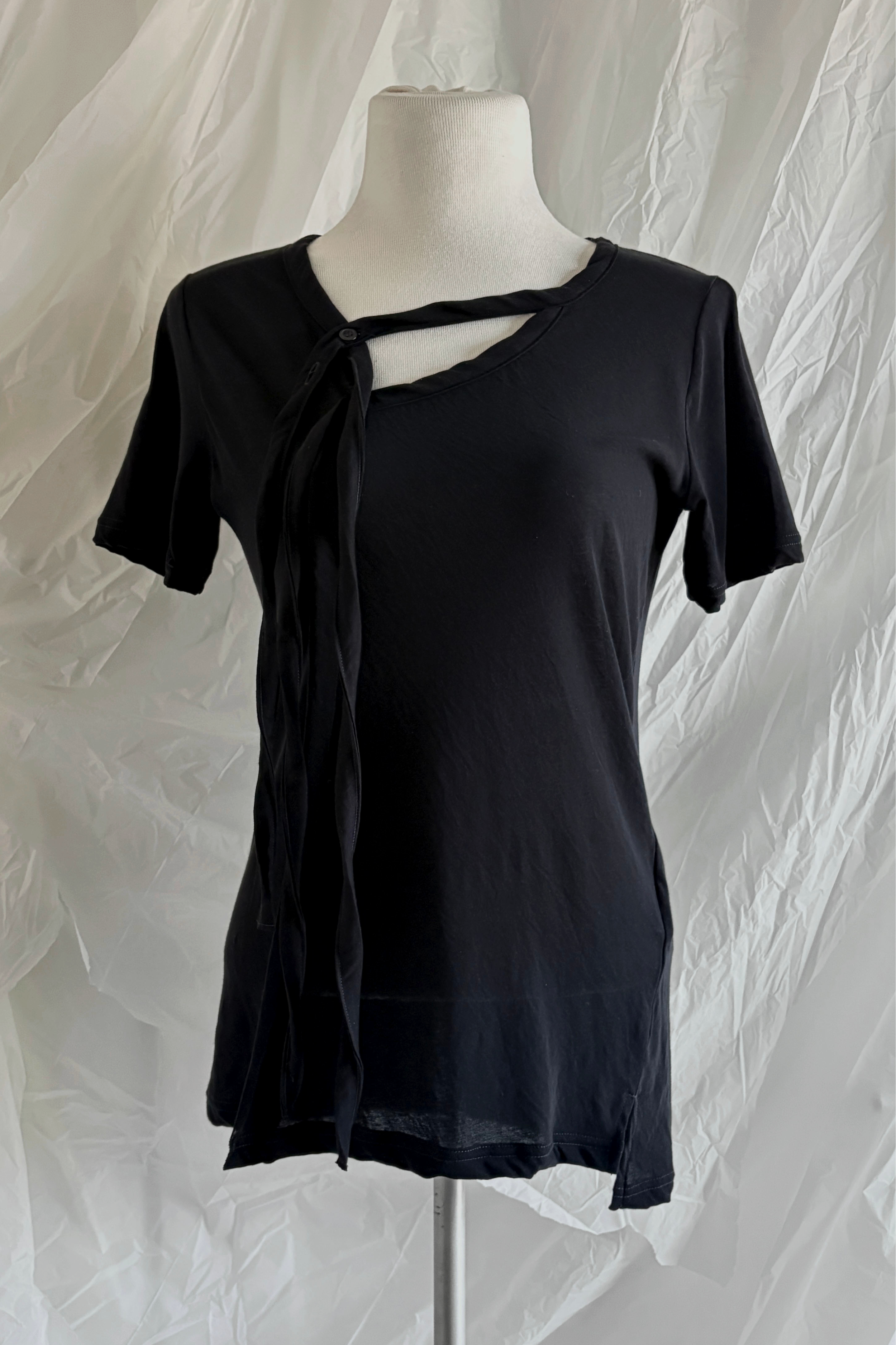 Yohji Yamamoto cutout ribbon T-shirt