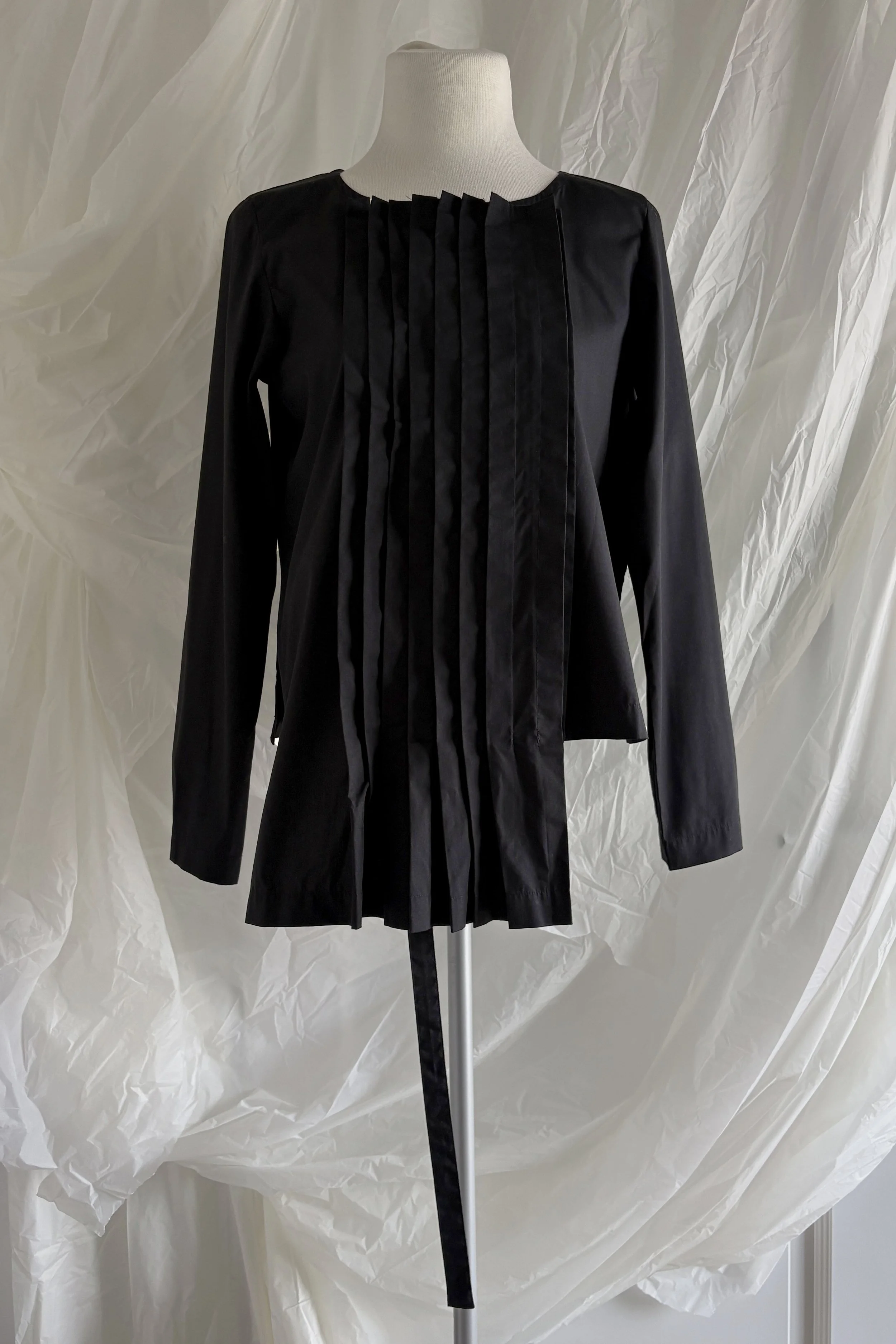tricot Comme des Garçons asymmetrical pleated panel top