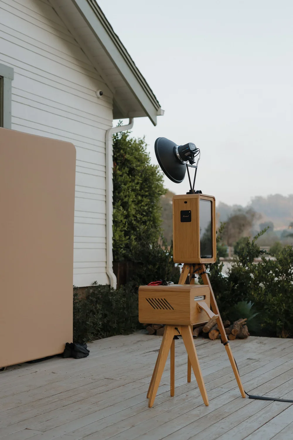 Open-air wedding photo booth by Tipsy Twins in Orange County