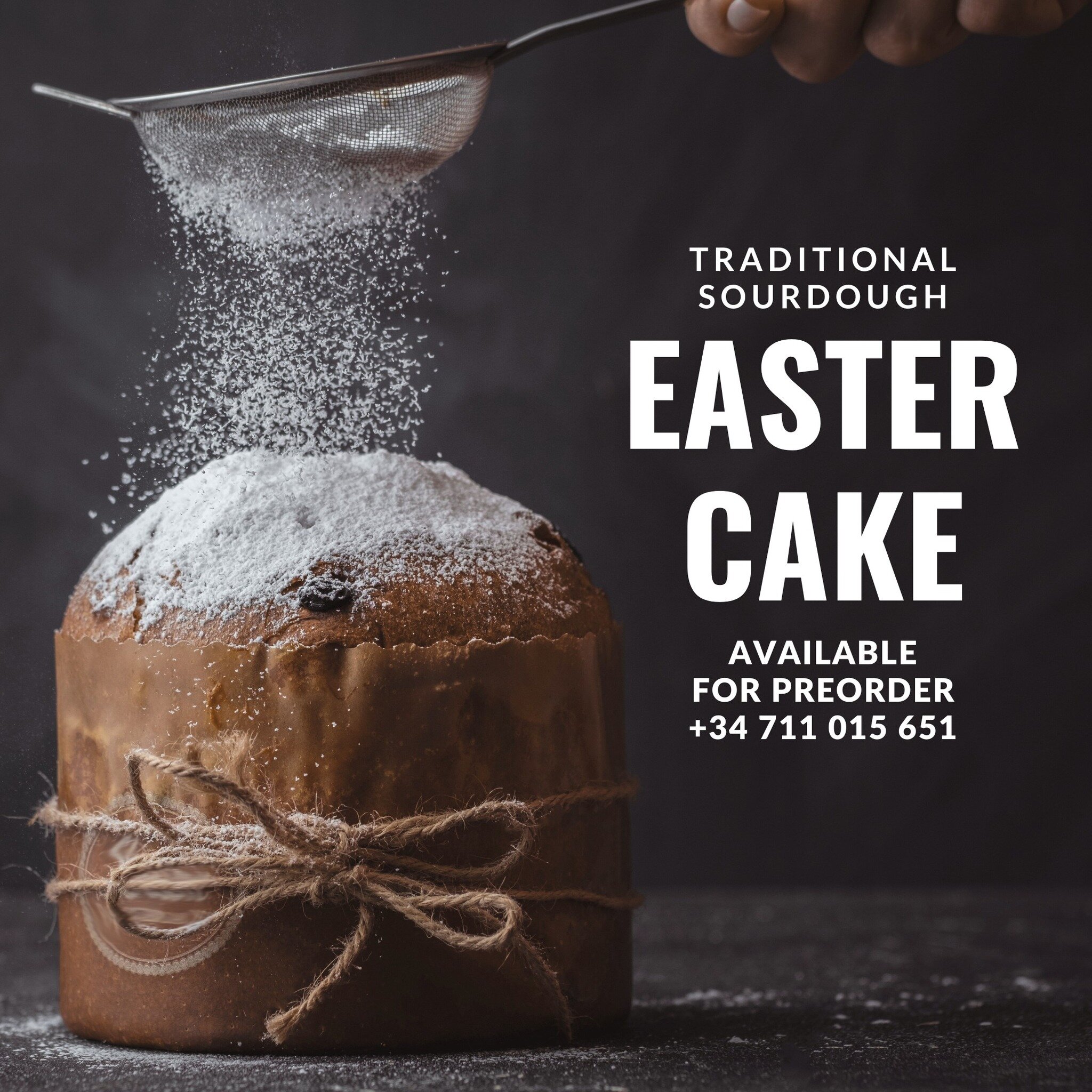 Get ready for Easter with our freshly baked Easter Cake (also known as Easter Panettone or Kulič)! Preorder now for &euro;17 and guarantee your slice of this seasonal delight, lovingly baked daily from March 26th to 31st. 

Online preorder available 