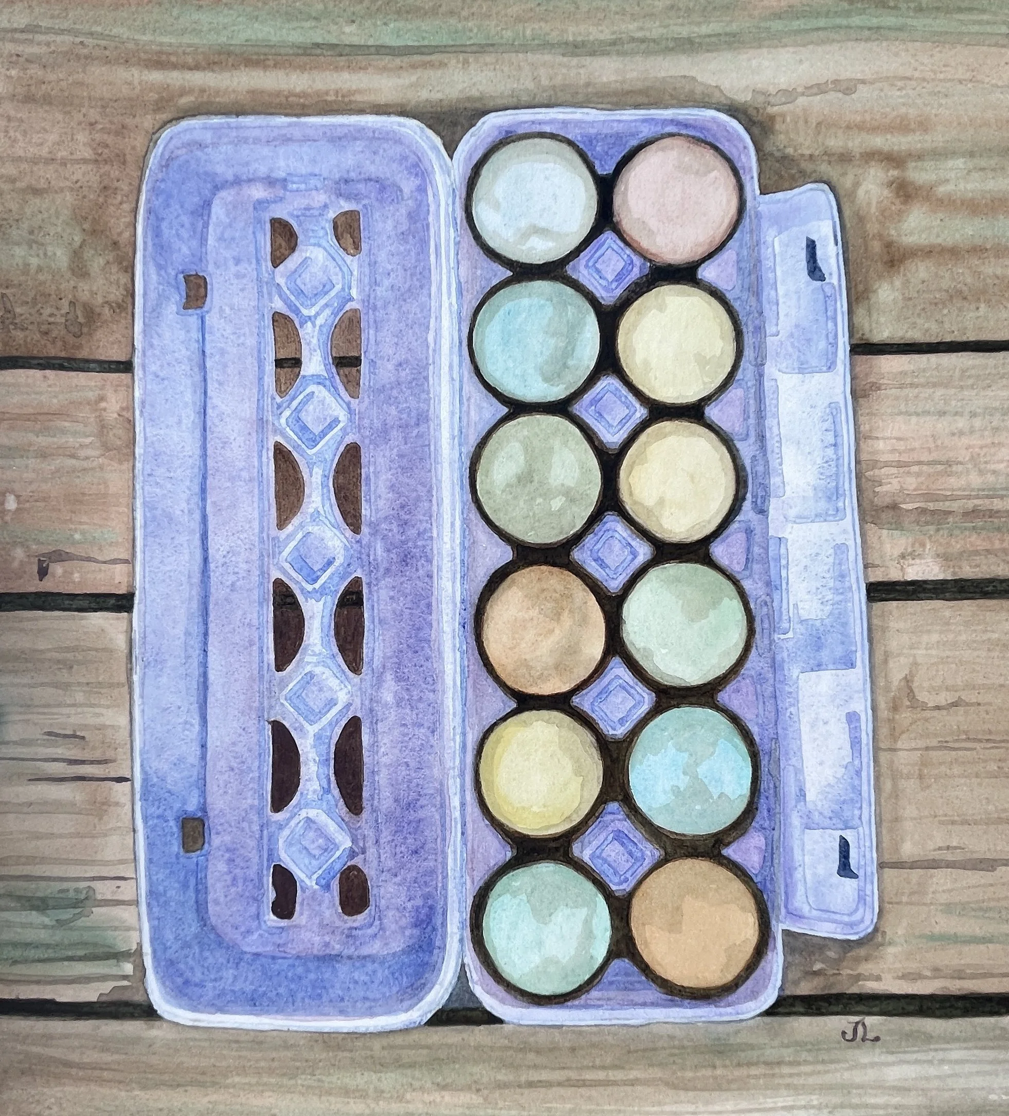 Farm Fresh 
Watercolor, Framed with Museum Glass