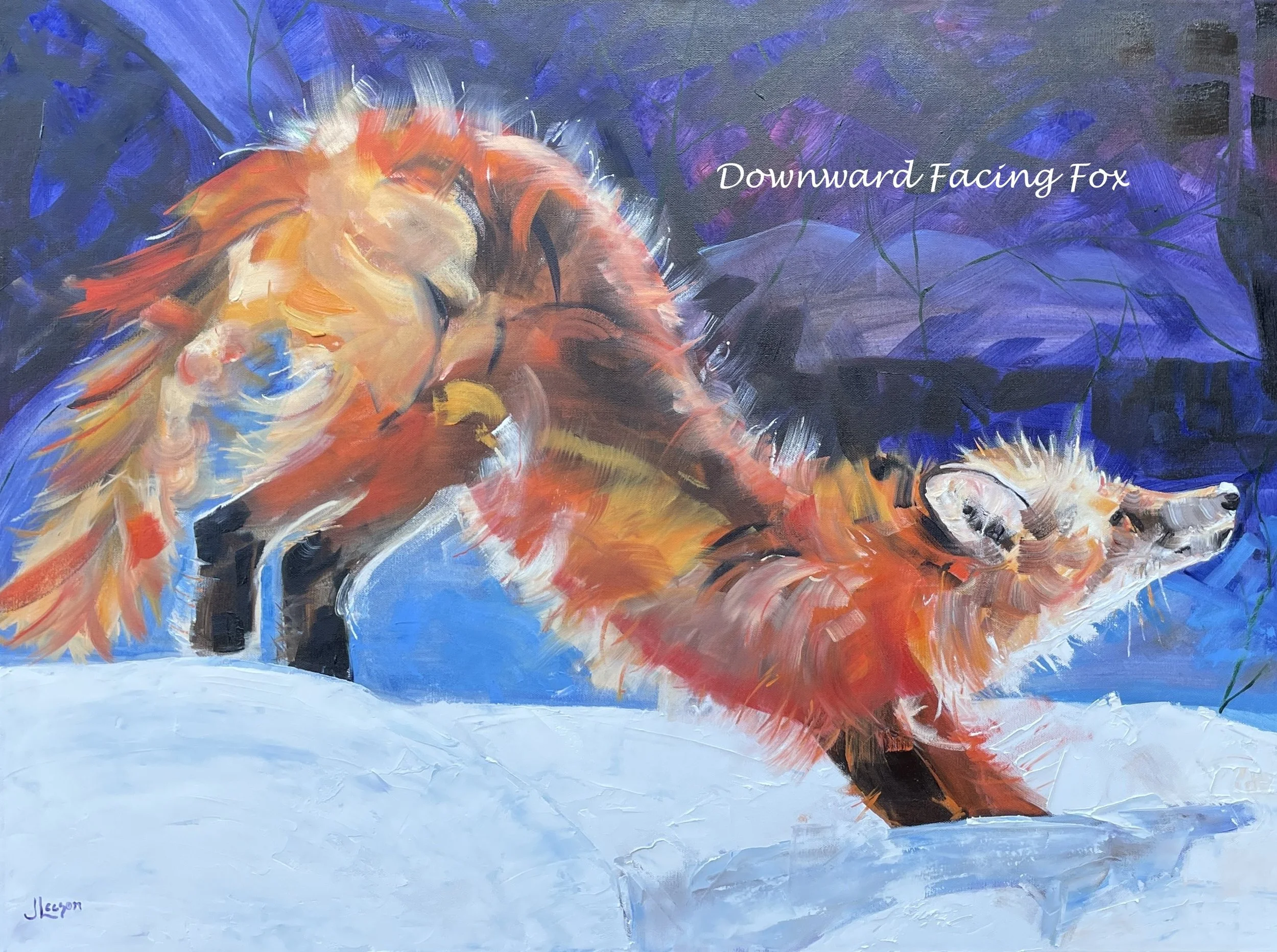 Downward Facing Fox
Oil Painting on Wood Panel 30x40