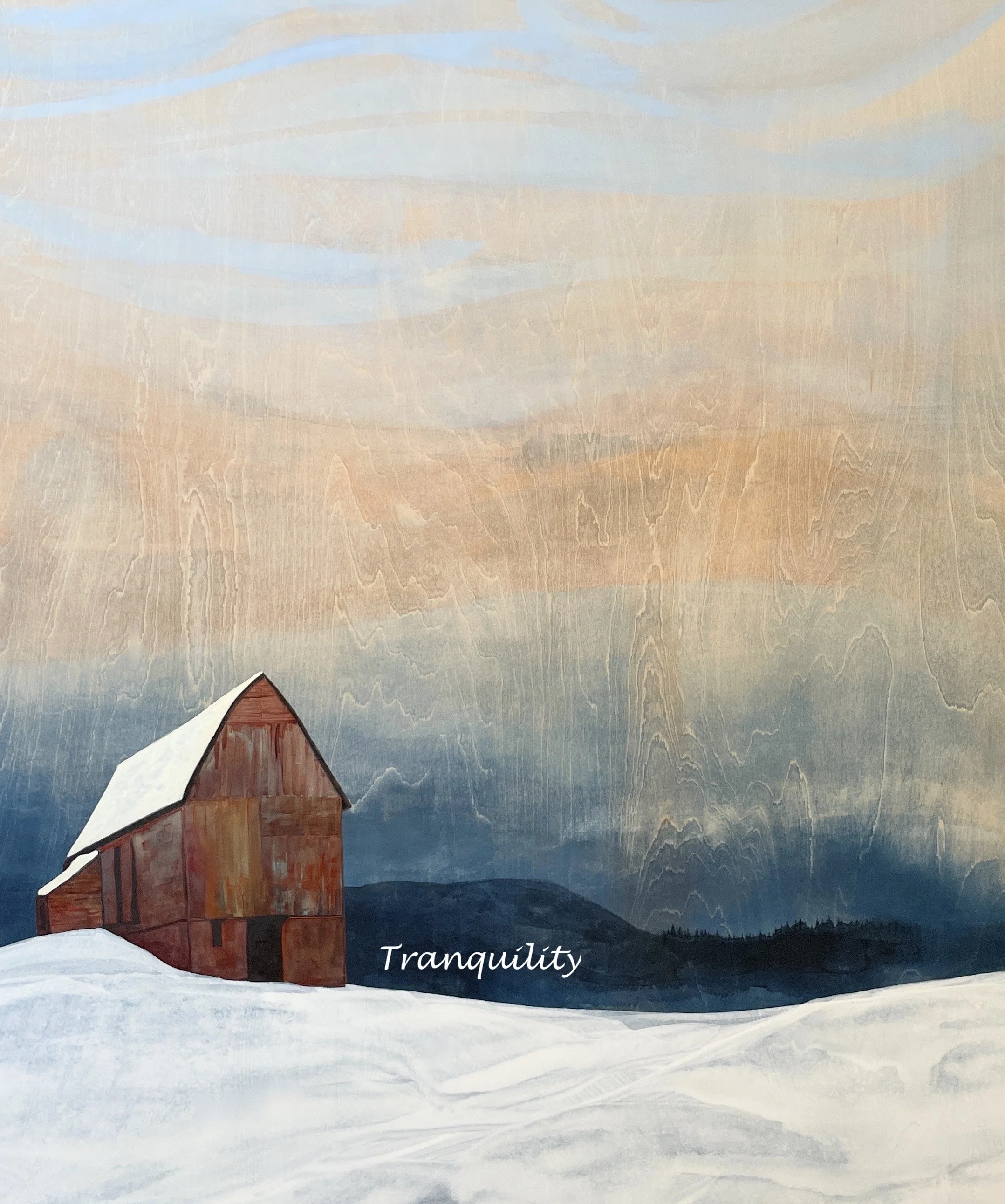 Tranquility Amidst the Cold, Mixed Media