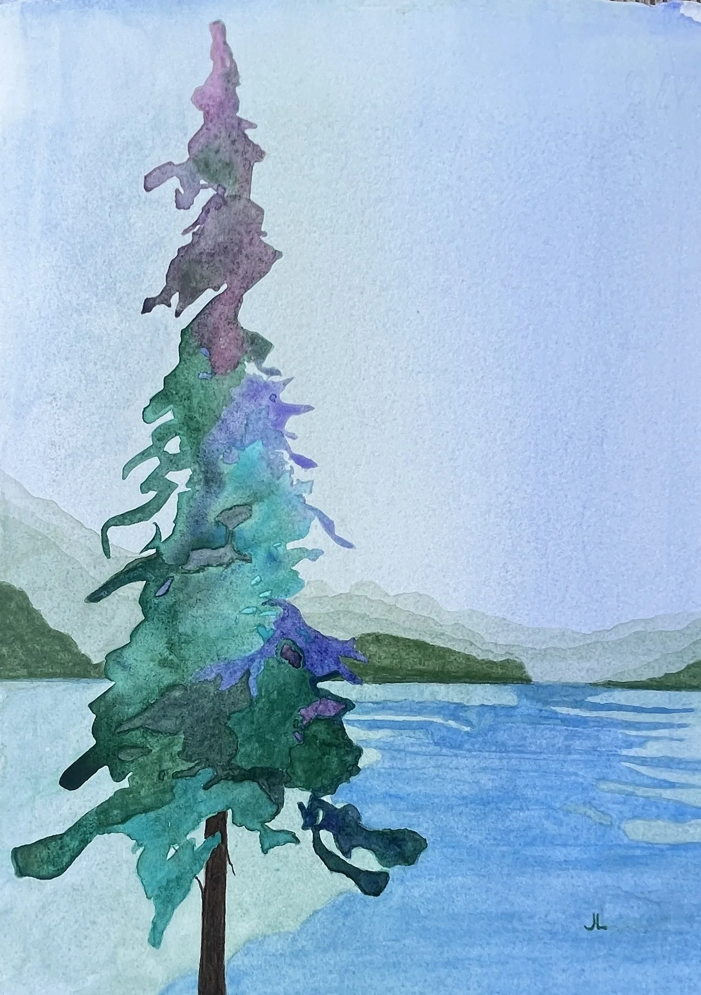 Tuesdays Tree
Watercolor, Framed with Museum Glass