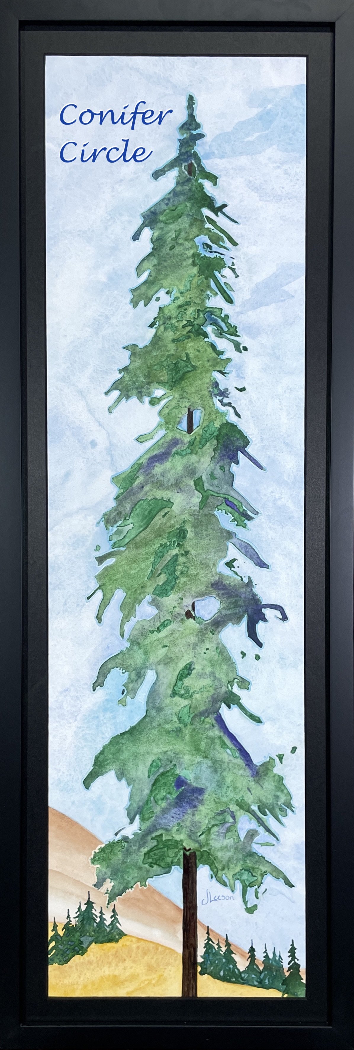 Conifer Circle, Watercolor