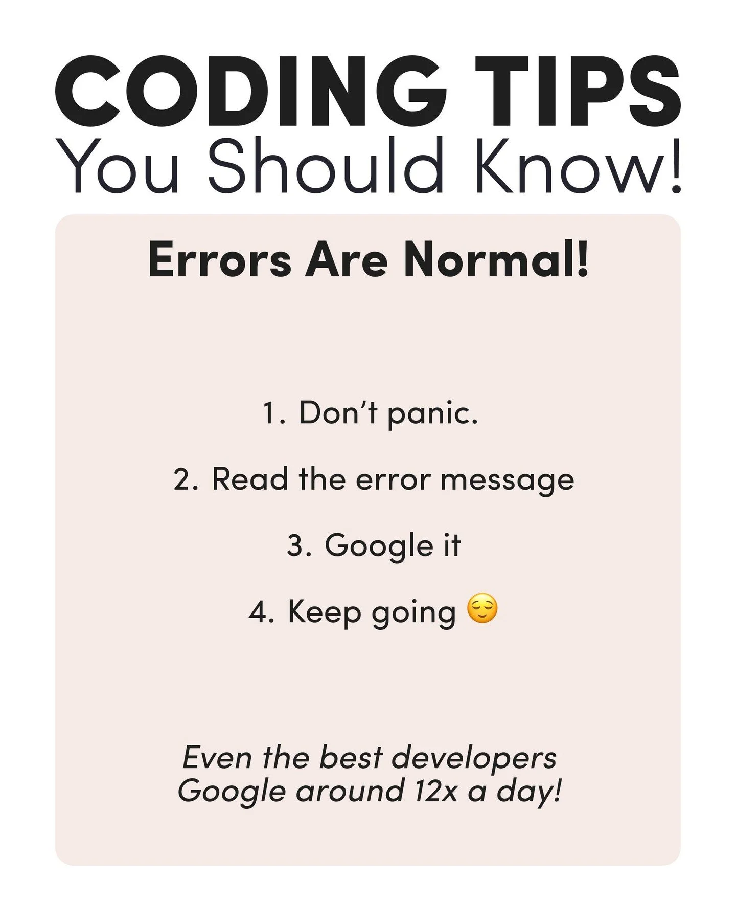🚨 Every coder hits errors.

They&rsquo;re not the end, they&rsquo;re the beginning of learning.

Read them, Google them, and keep moving.

Code Flight teaches you how to handle bugs like a real dev.

#CodeFlight #DebuggingTips #CodeWithConfidence #L