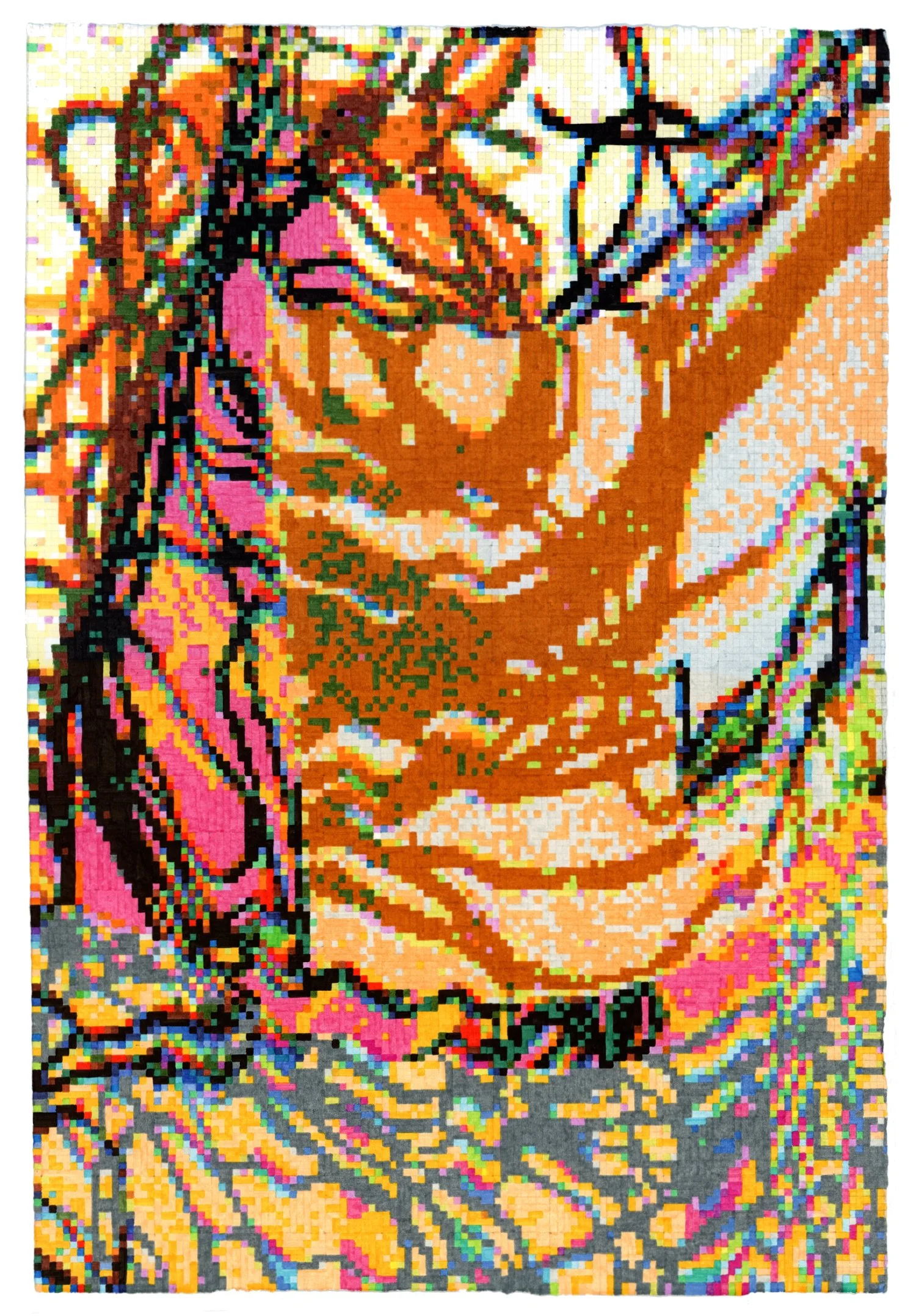 "Megalith", India ink on pescia paper, 15" x 22"