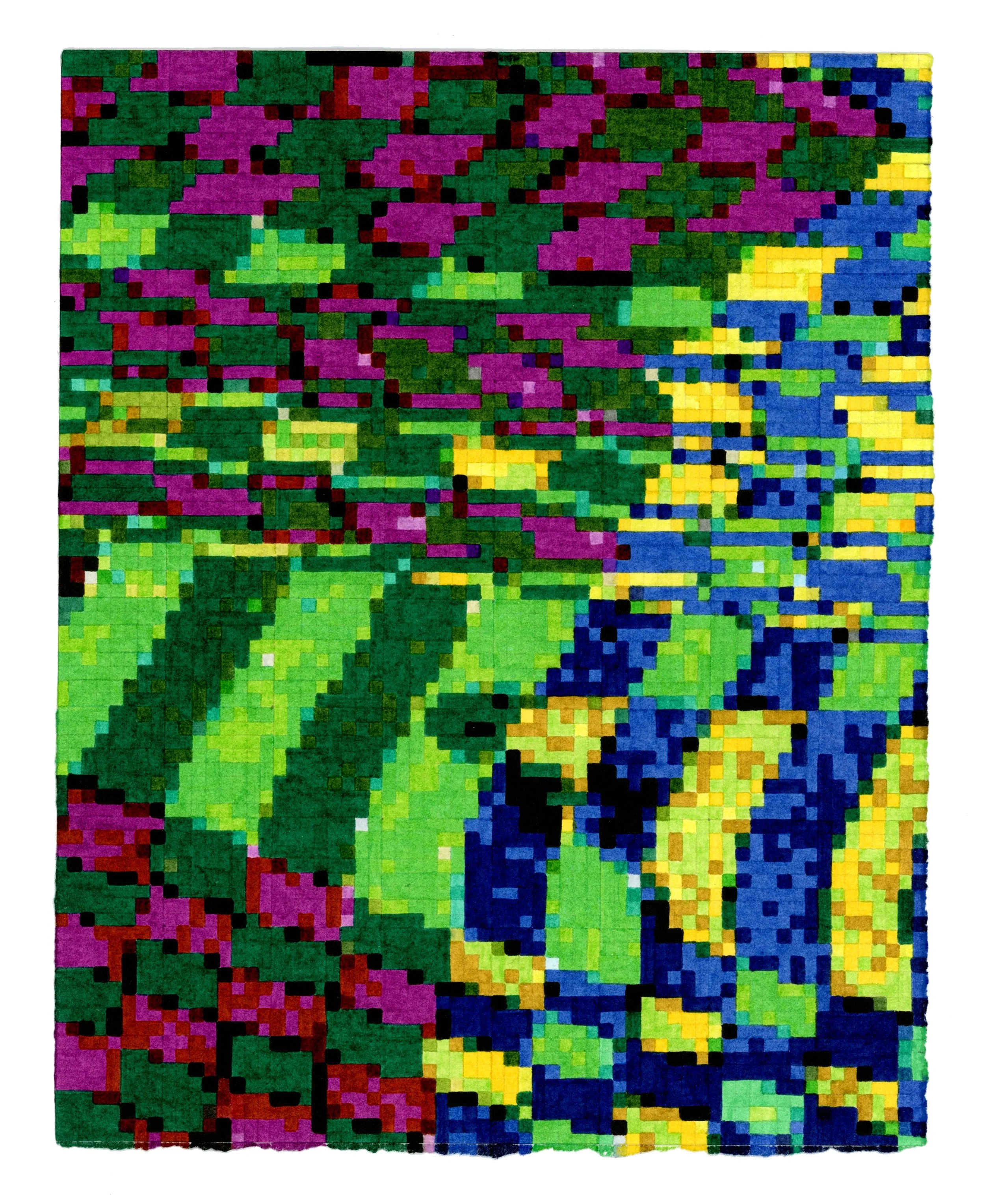 "Spectra No. 2", India ink on pescia paper, 8" x 10"