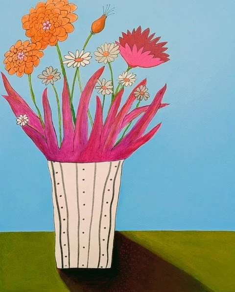 Back From Paris  20” x 24”, Mixed Media on wood panel, framed