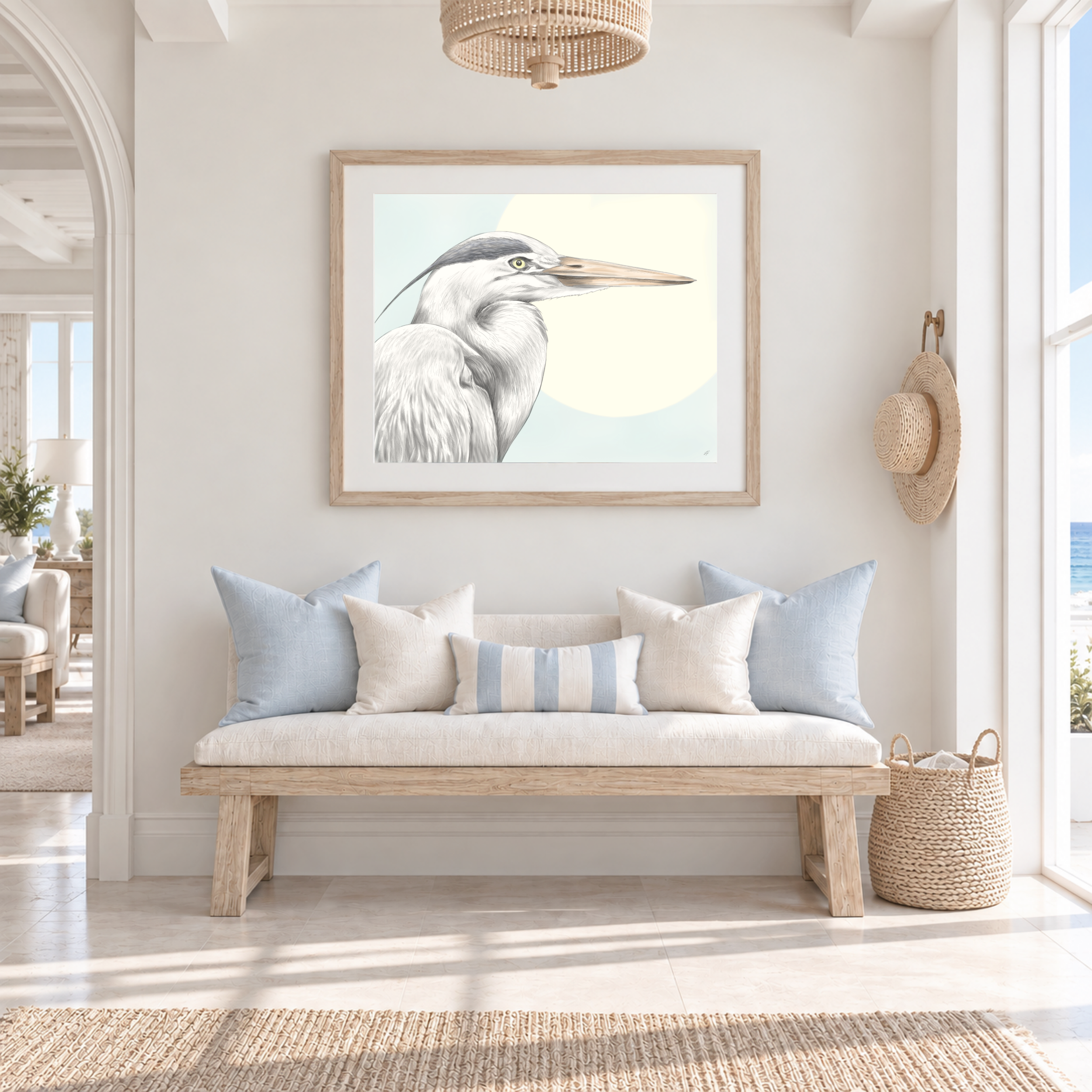 Noble Heron | Classic Illustration