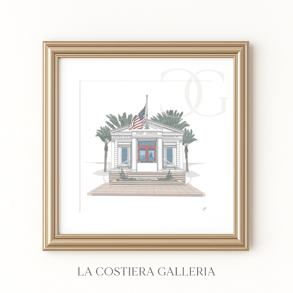 Framed_Seaside_Post_Office2_LaCostieraGalleria.png