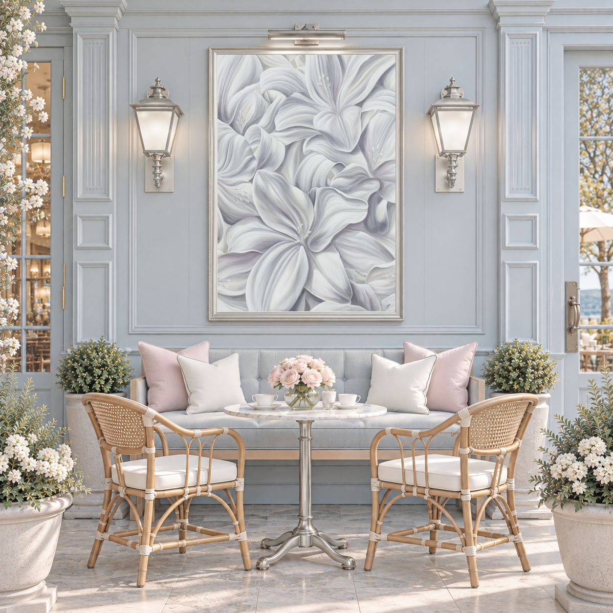 Lilies in Harmony | Acrylic on Canvas
