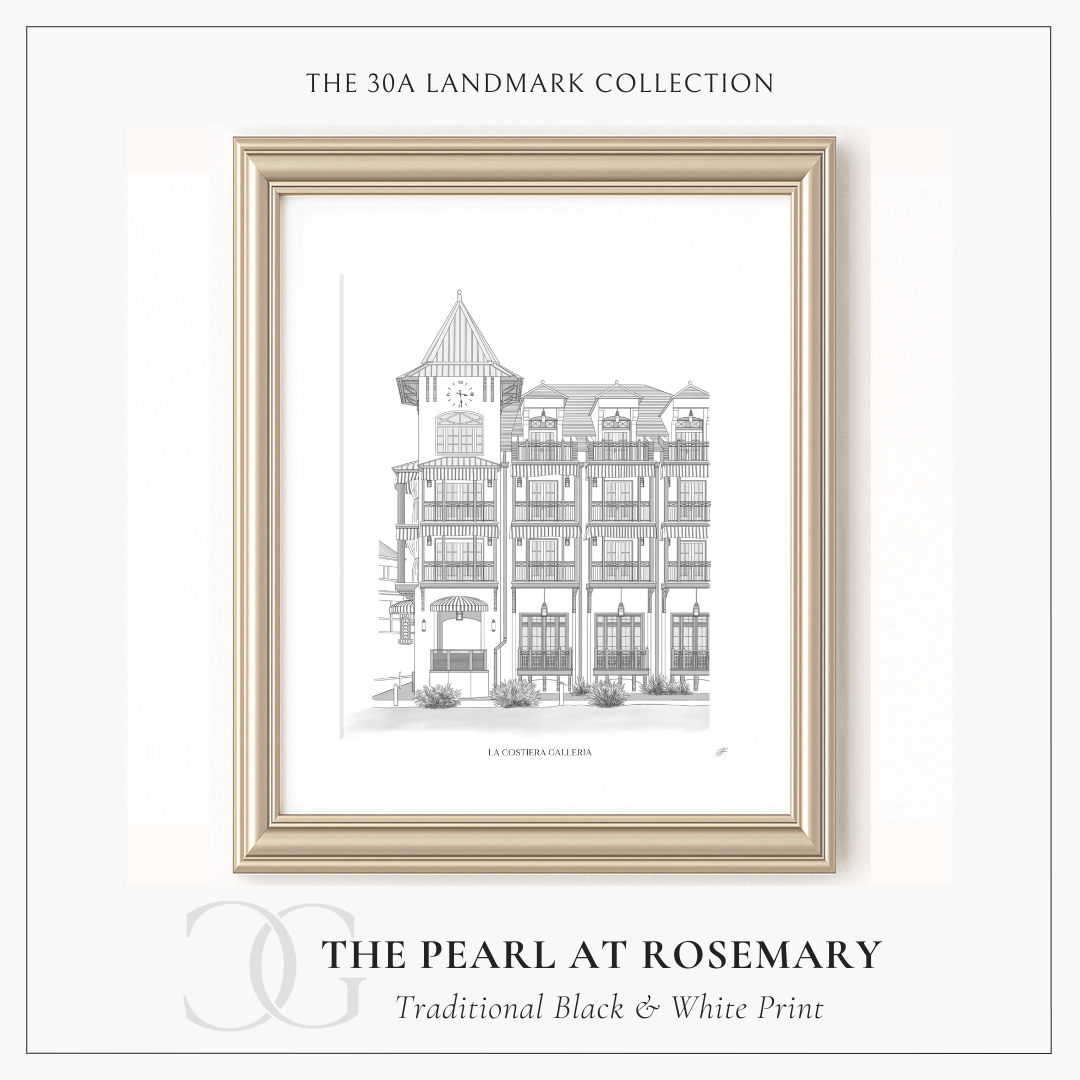 Framed_ThePearl_at_Rosemary_B&W_LaCostieraGalleria.png