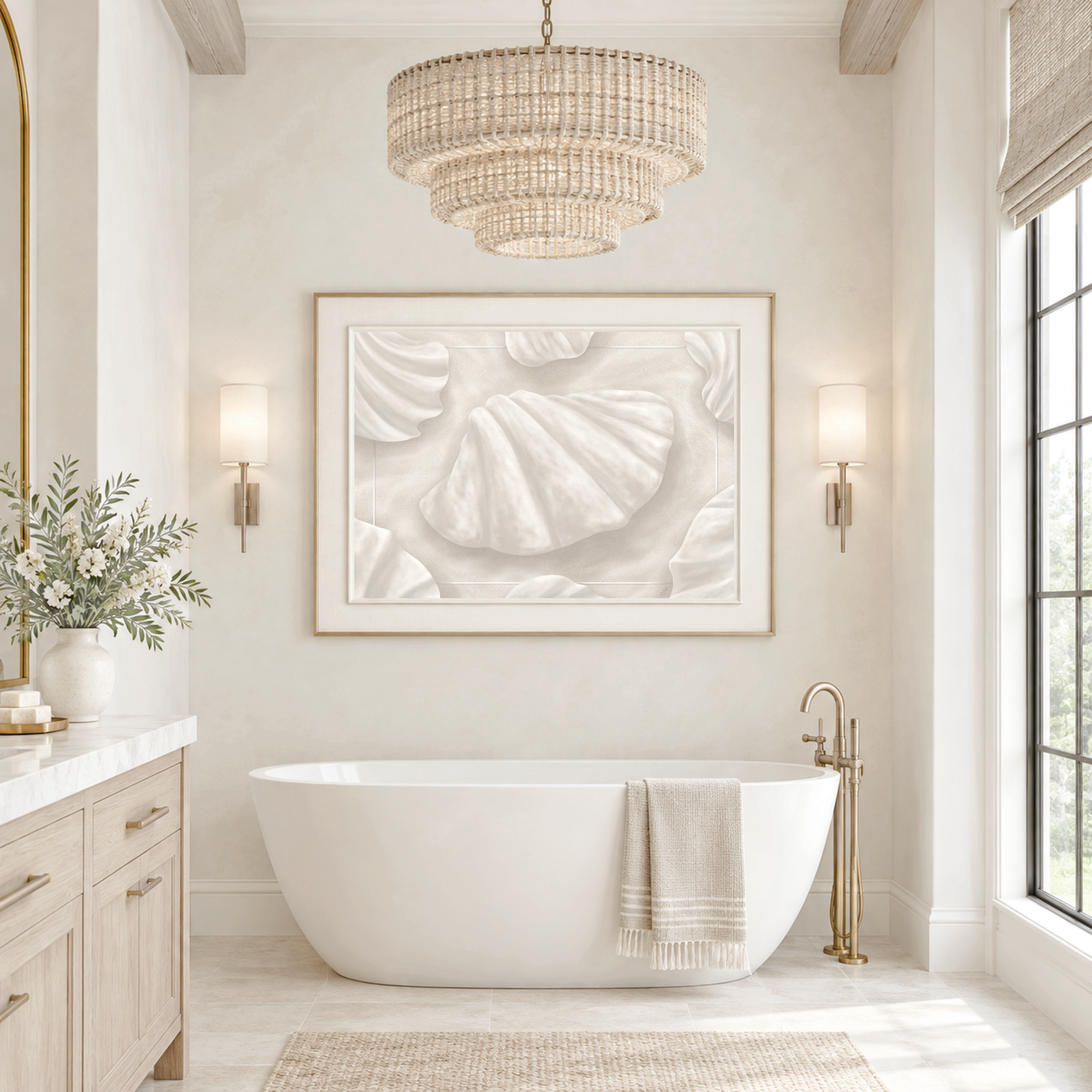 Sun-Kissed Shells | Refined Painting