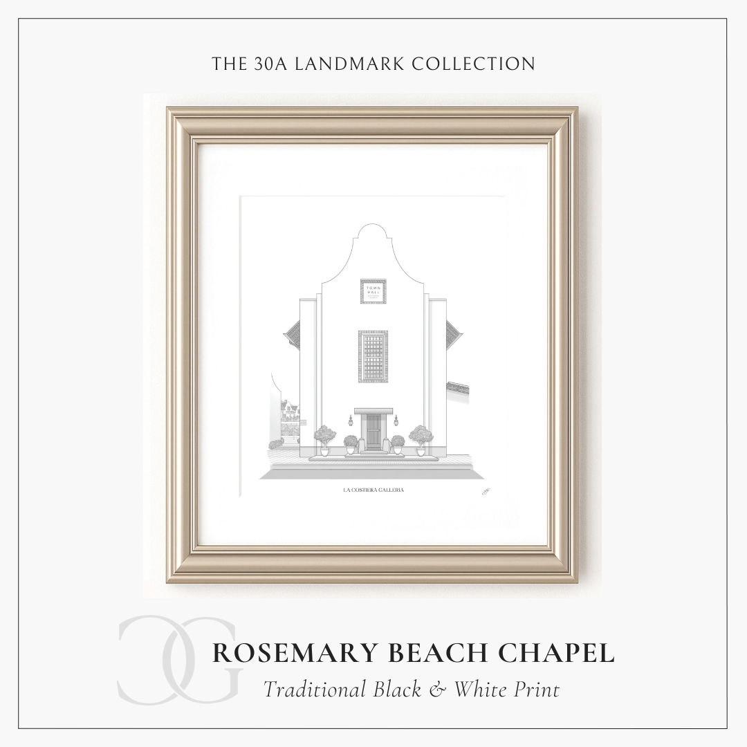 Framed_RosemaryBeach_Chapel_B&W_LaCostieraGalleria.png