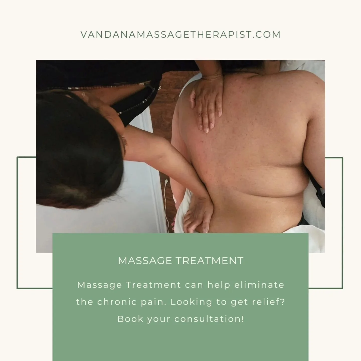 Find out how a massage can help eliminate your chronic pain. Book your massage today 🗓️

#ChronicPainRelief #MassageTherapy