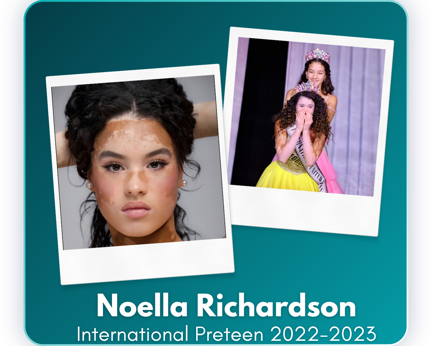 Since her IUM reign, Noella has become a trainer at Chick-fil-A, been accepted to multiple universities, and chosen to attend the University of West Georgia to study Business with a minor in Real Estate. She has also continued pursuing cheerleading, 