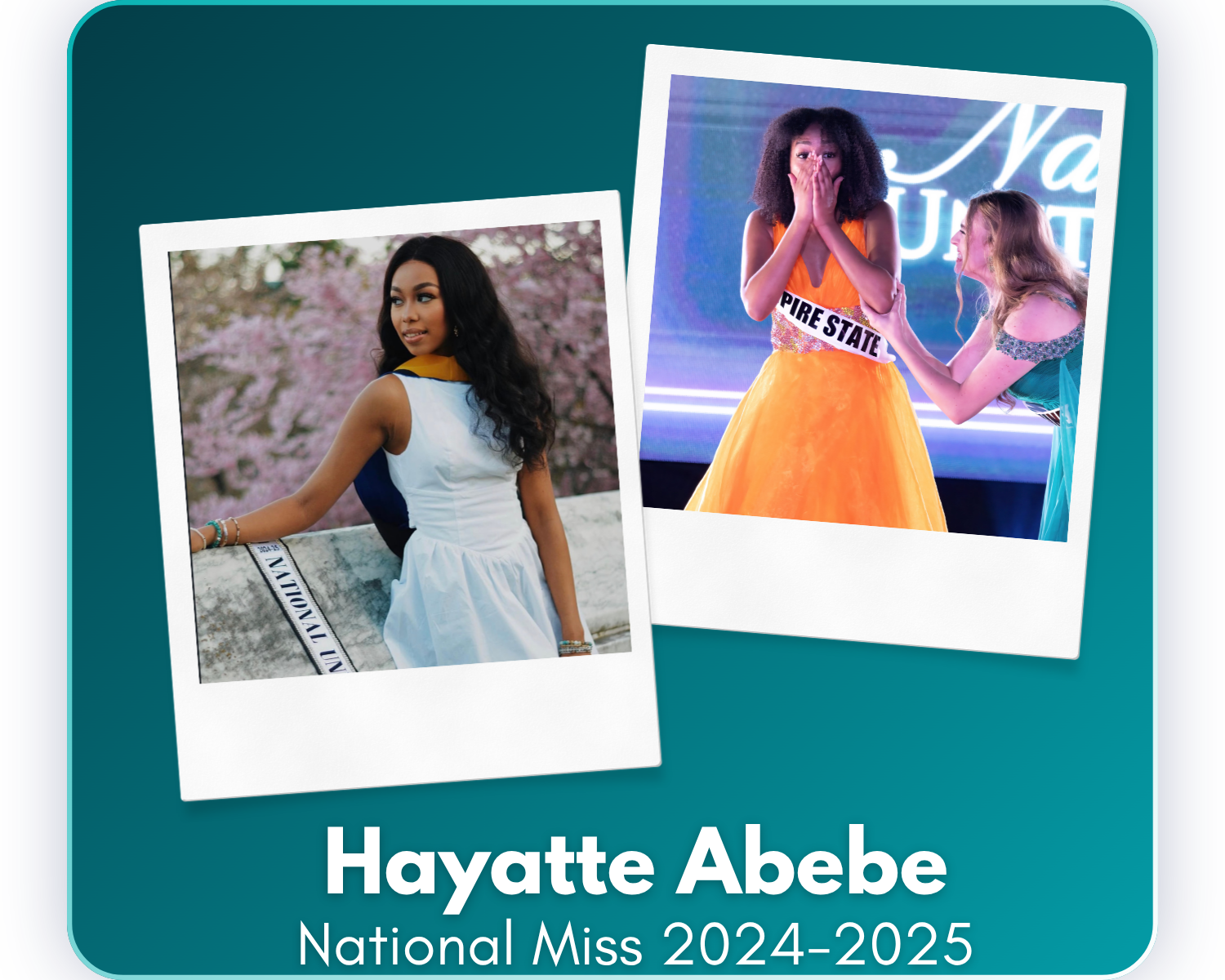 Since her reign as National United Miss 2024–2025, Hayette has continued leading her nonprofit, Hope4Homes, pursuing real estate studies, and staying active in the pageant community. She remains passionate about service, mentorship, wellness, and the
