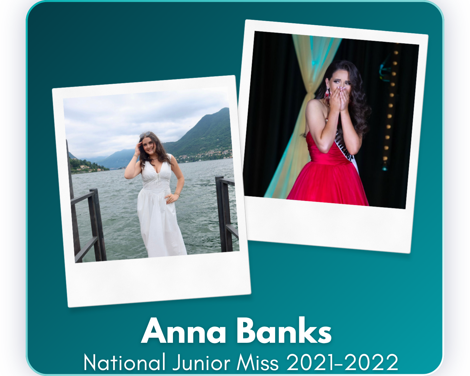 Since her reign as National Junior Miss 2021–2022, Anna has become a dual-degree student at the University of Alabama studying Fashion Merchandising and Creative Advertising, serves as Design Editor for a women-led magazine, and is gaining industry e