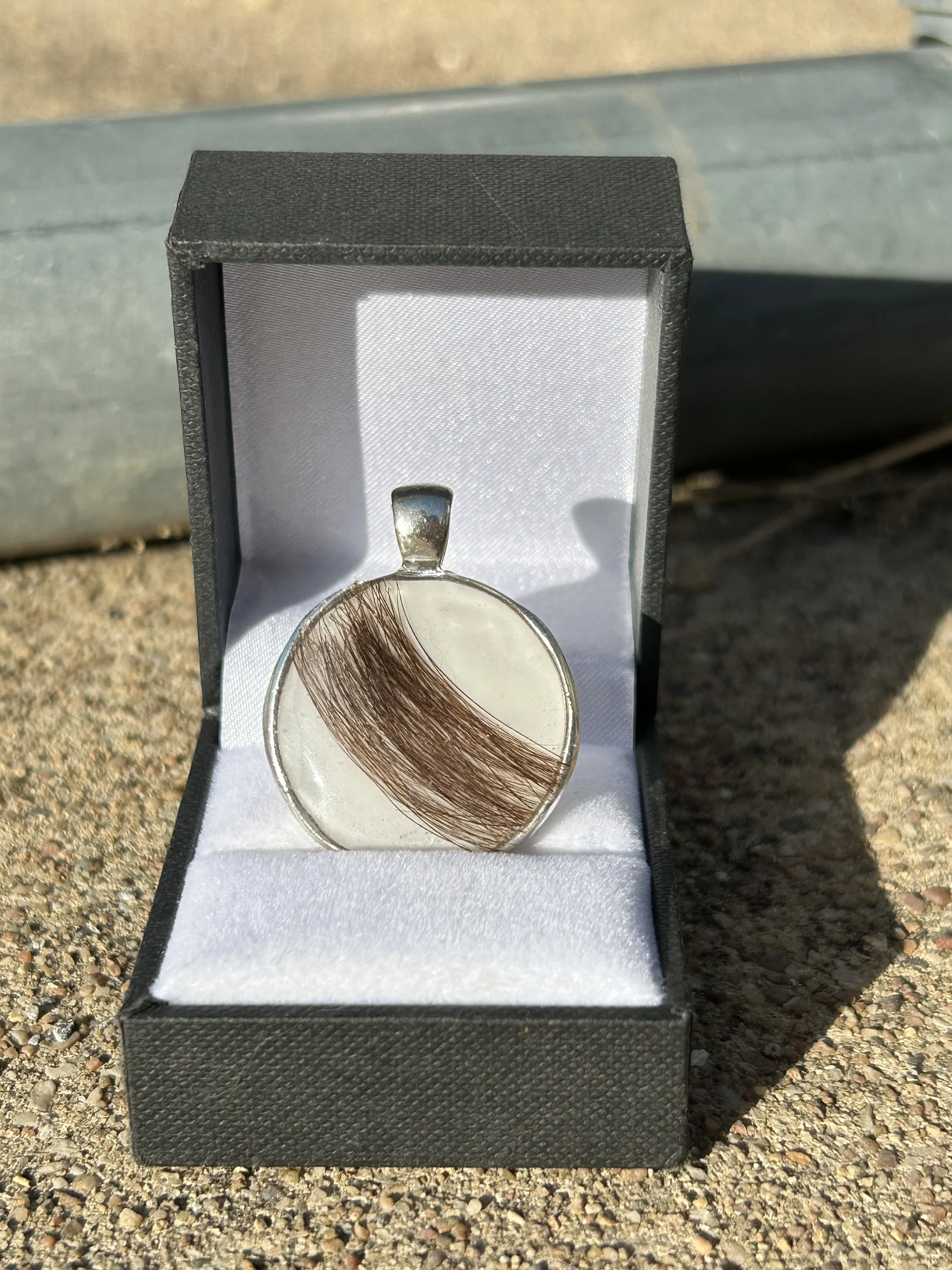 Dog fur memorial piece