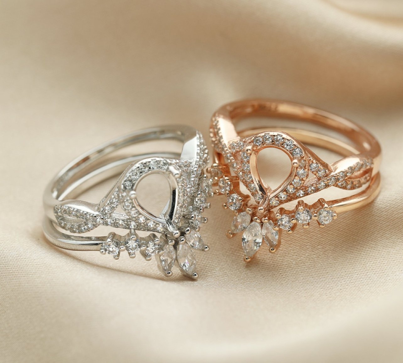 $100 - available in Sterling silver and rose gold
(extra stack ring available for an additional $20)