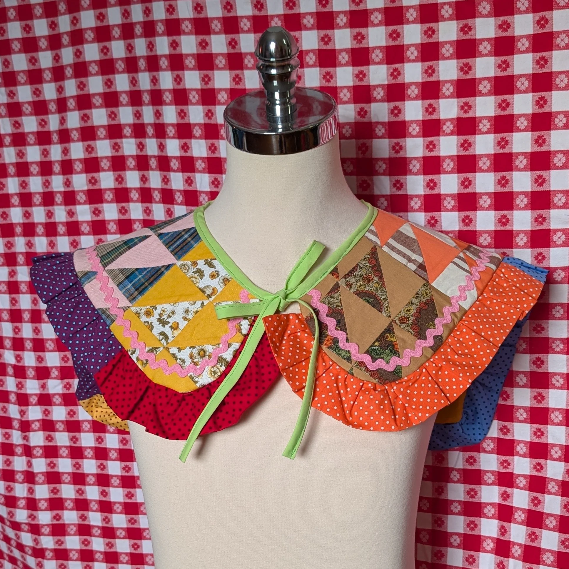 Multi Quilted Ruffle Collar 1
