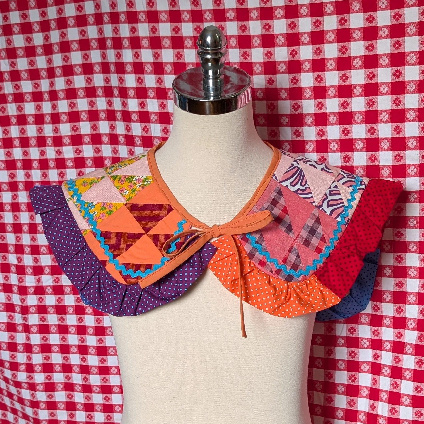 Multi Quilted Ruffle Collar 2