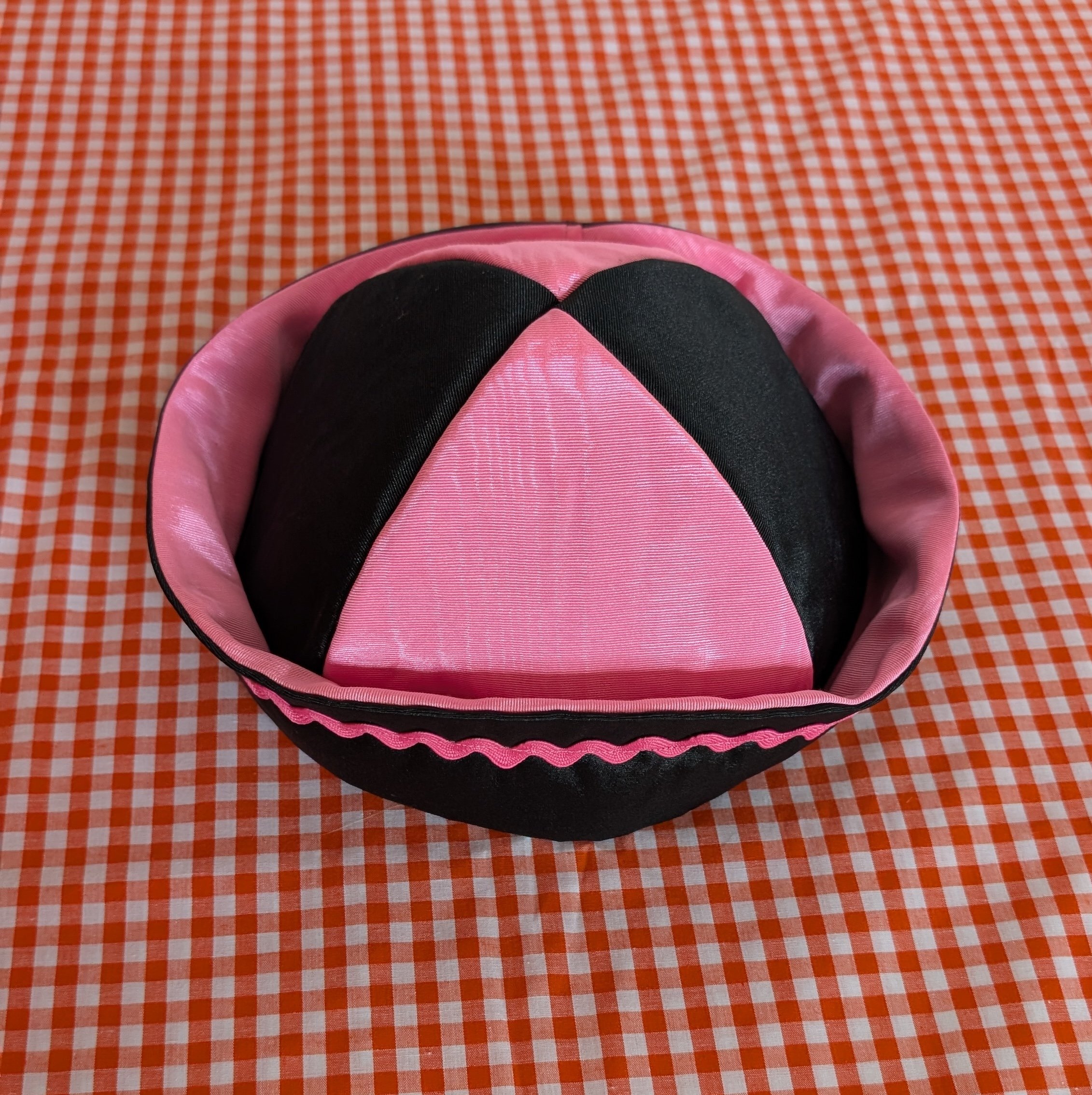 Black & Pink Moiré Sailor Hat