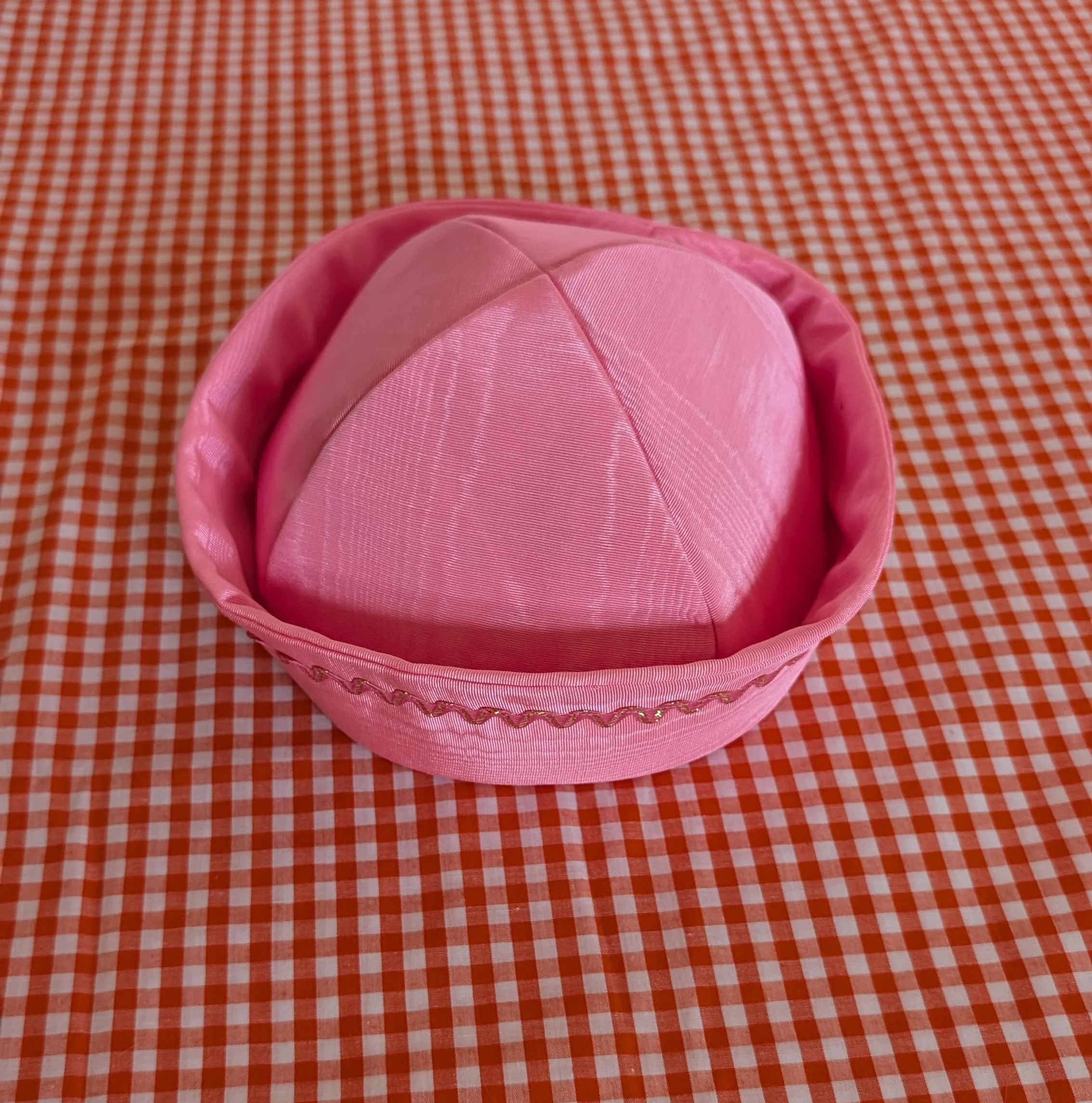 Bubblegum Pink Moiré Sailor Hat