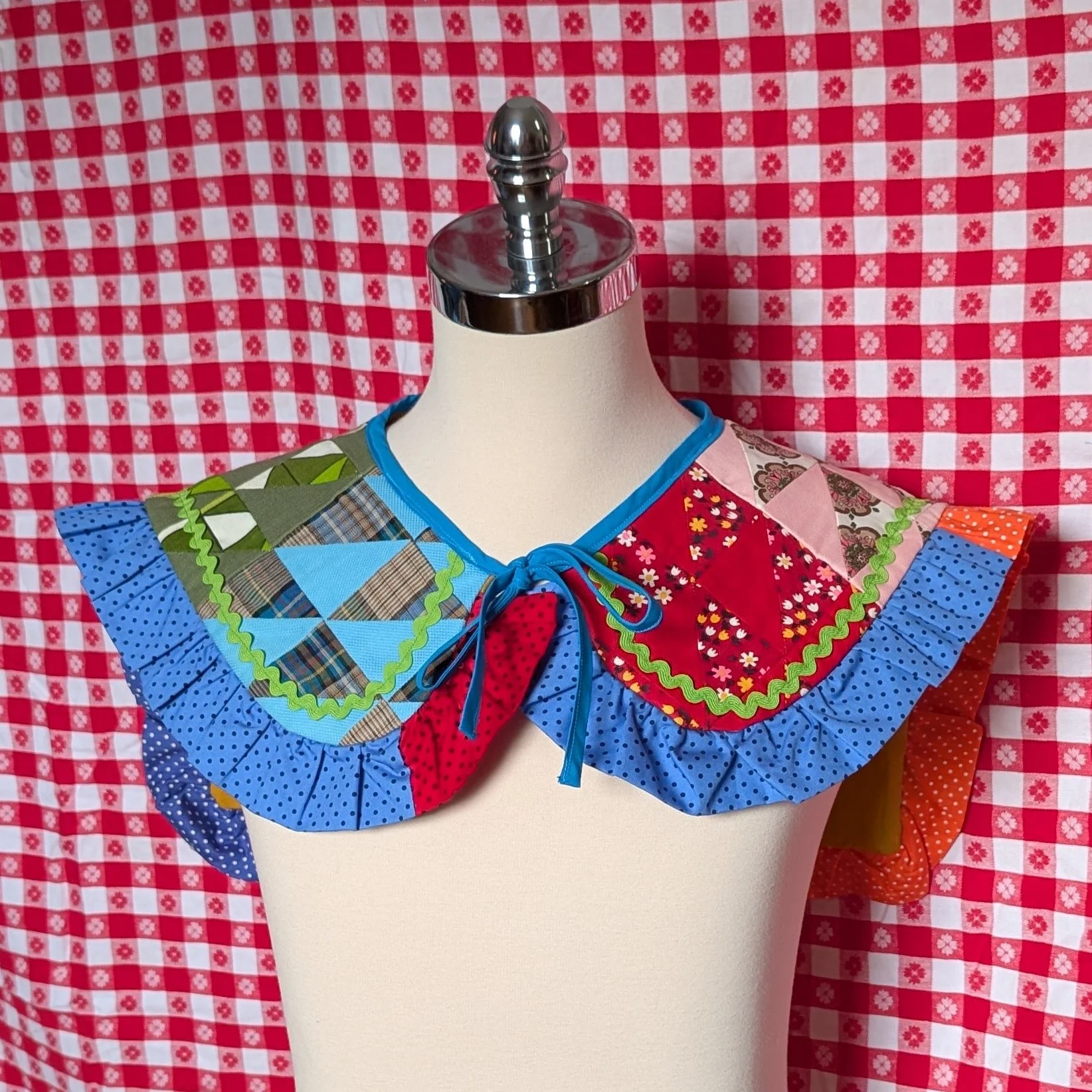 Multi Quilted Ruffle Collar 3