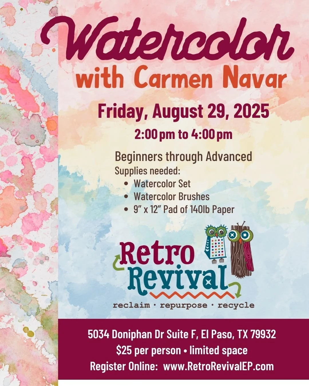 Watercolor Class with Carmen Navar