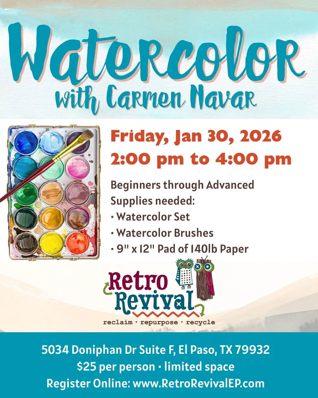 Watercolor Class with Carmen Navar