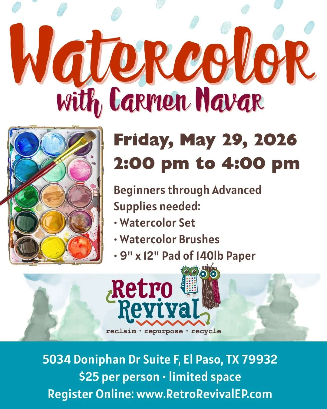 Watercolor Class with Carmen Navar 