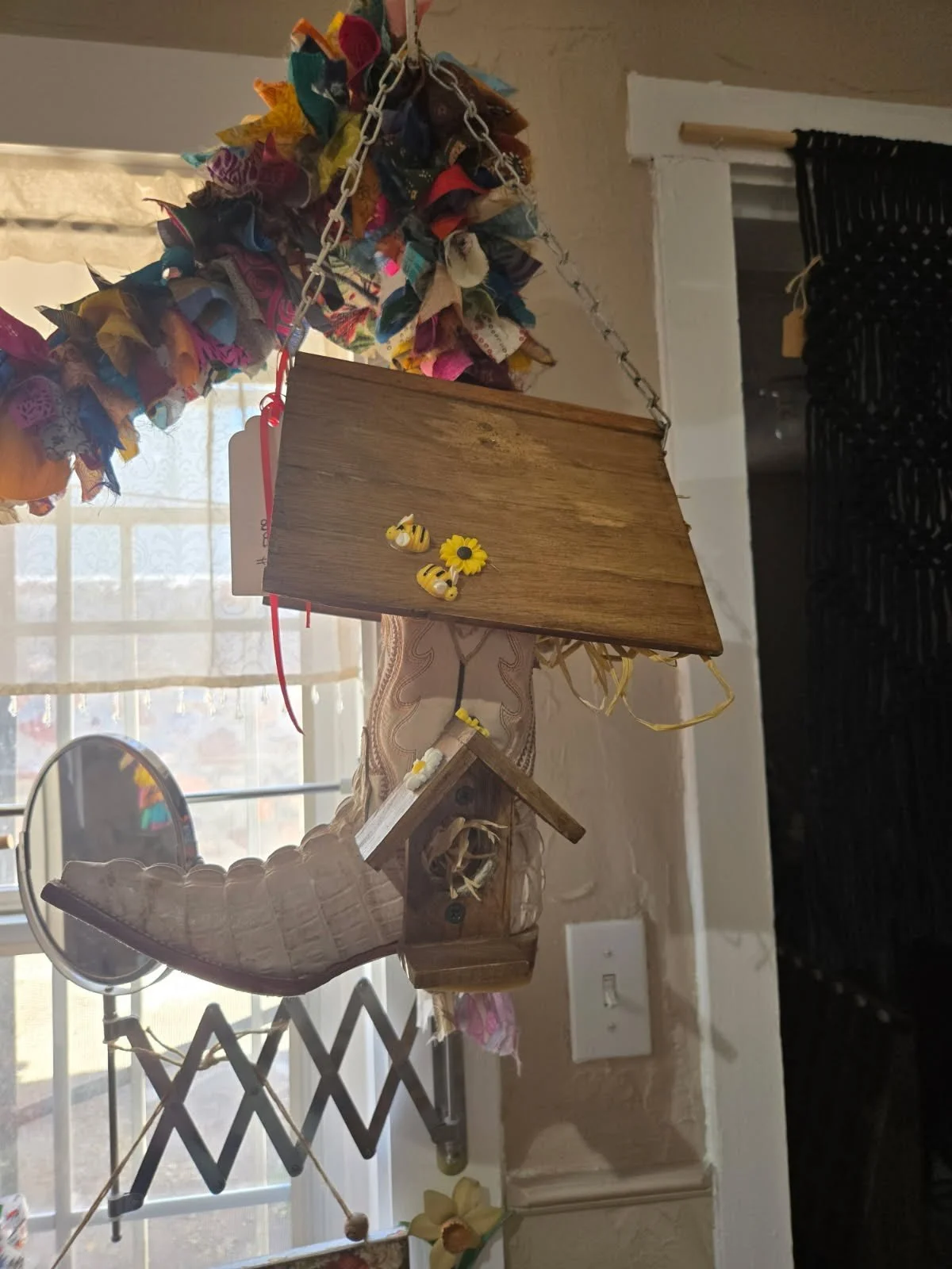 mixed media birdhouse by Ursula Whittmann