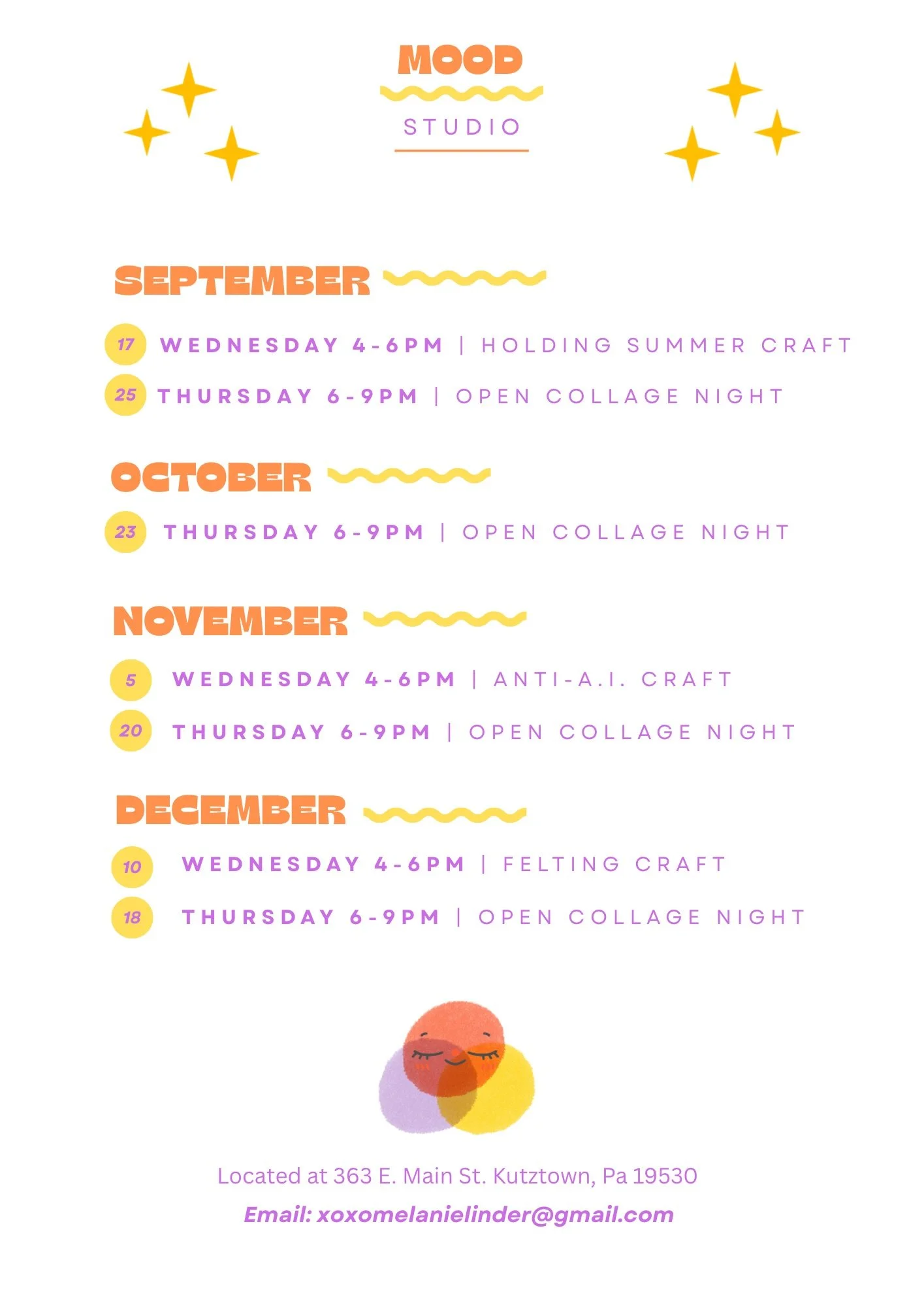 Fall Classes at Mood Studio