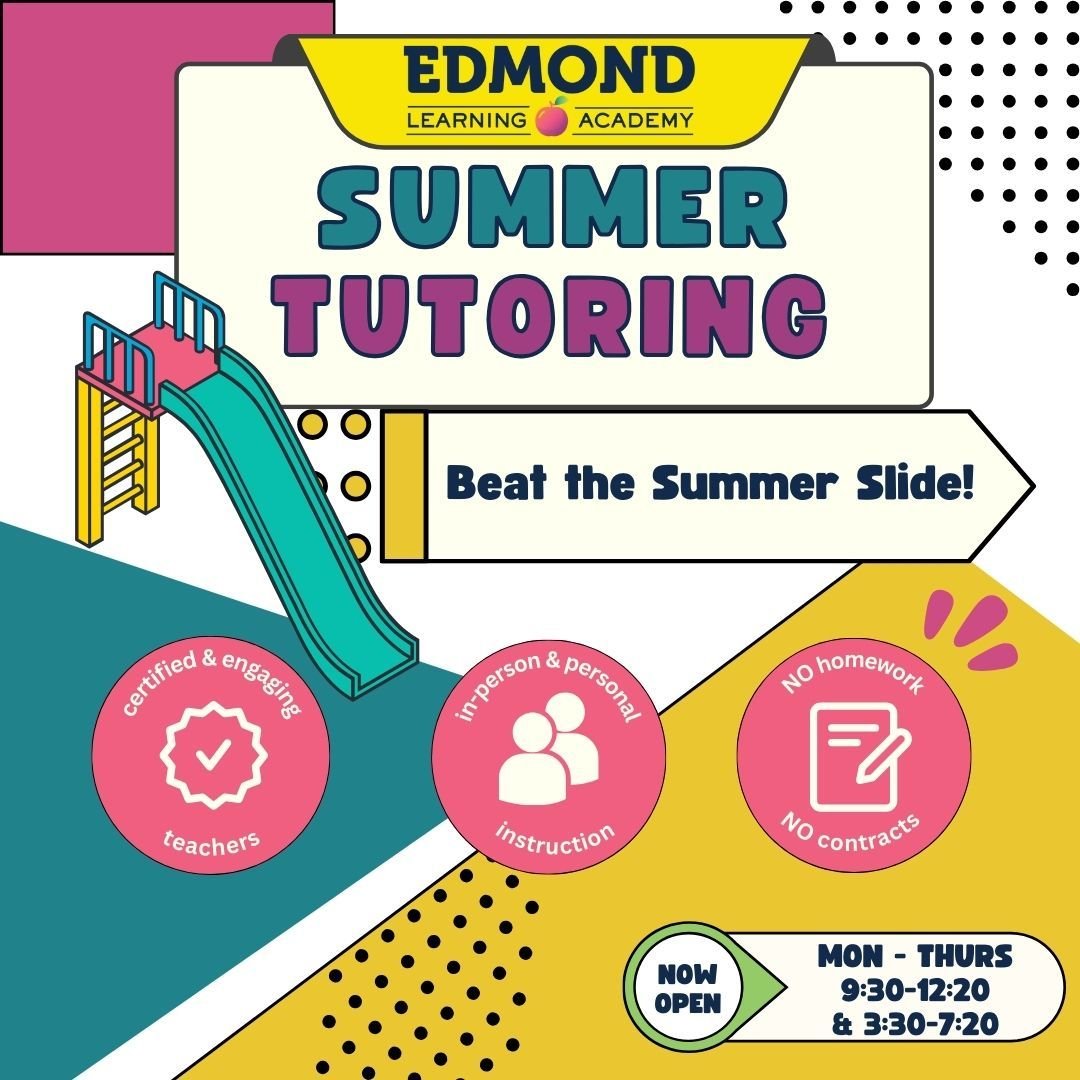 Tutoring even once a week can help protect your student from the summer slide!!

What is the summer slide, you ask?! It's the slow slide away from all your student's hard earned learning from the past school year that can happen over a long break, li